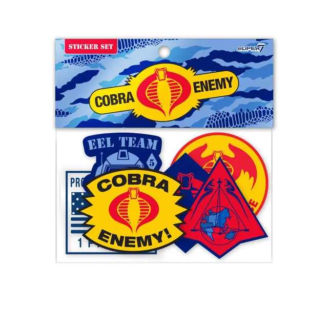 Super7 G.I. Joe Cobra set 6 stickere vinil