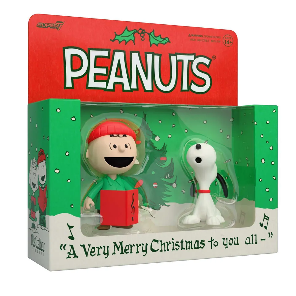 Super7 Peanuts Charlie Brown Snoopy figurine colindatori 2-pack