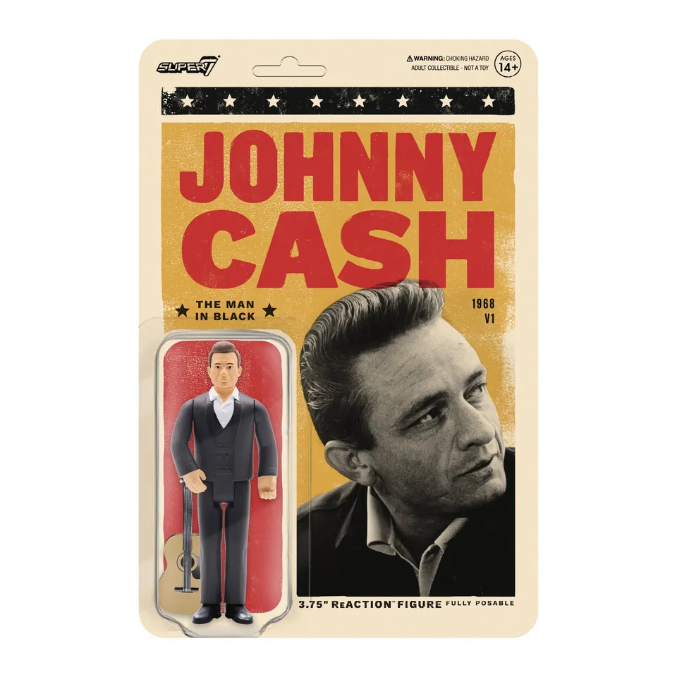 Super7 ReAction Johnny Cash figurina Man In Black