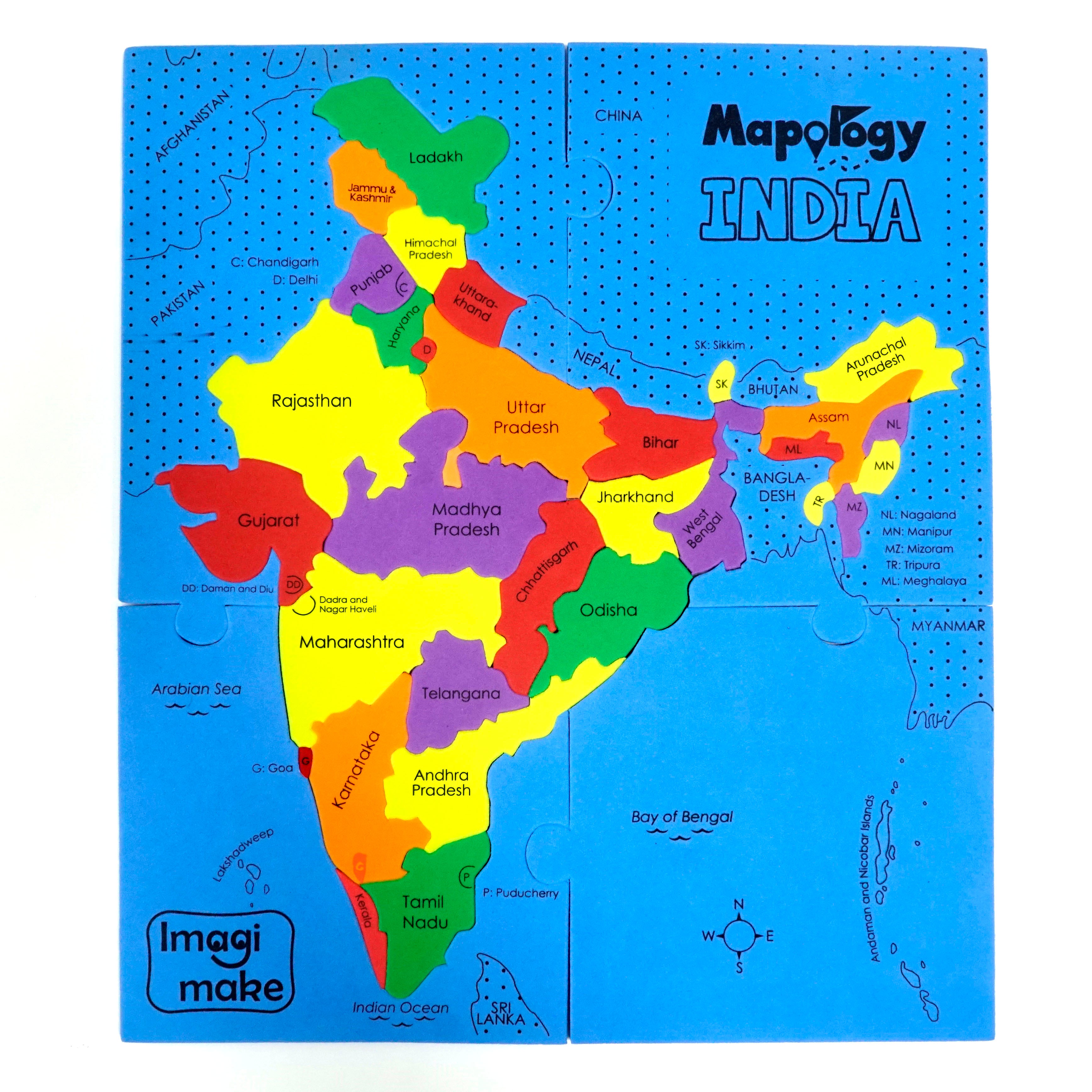 Imagimake Mapology India puzzle harta 4 ani+