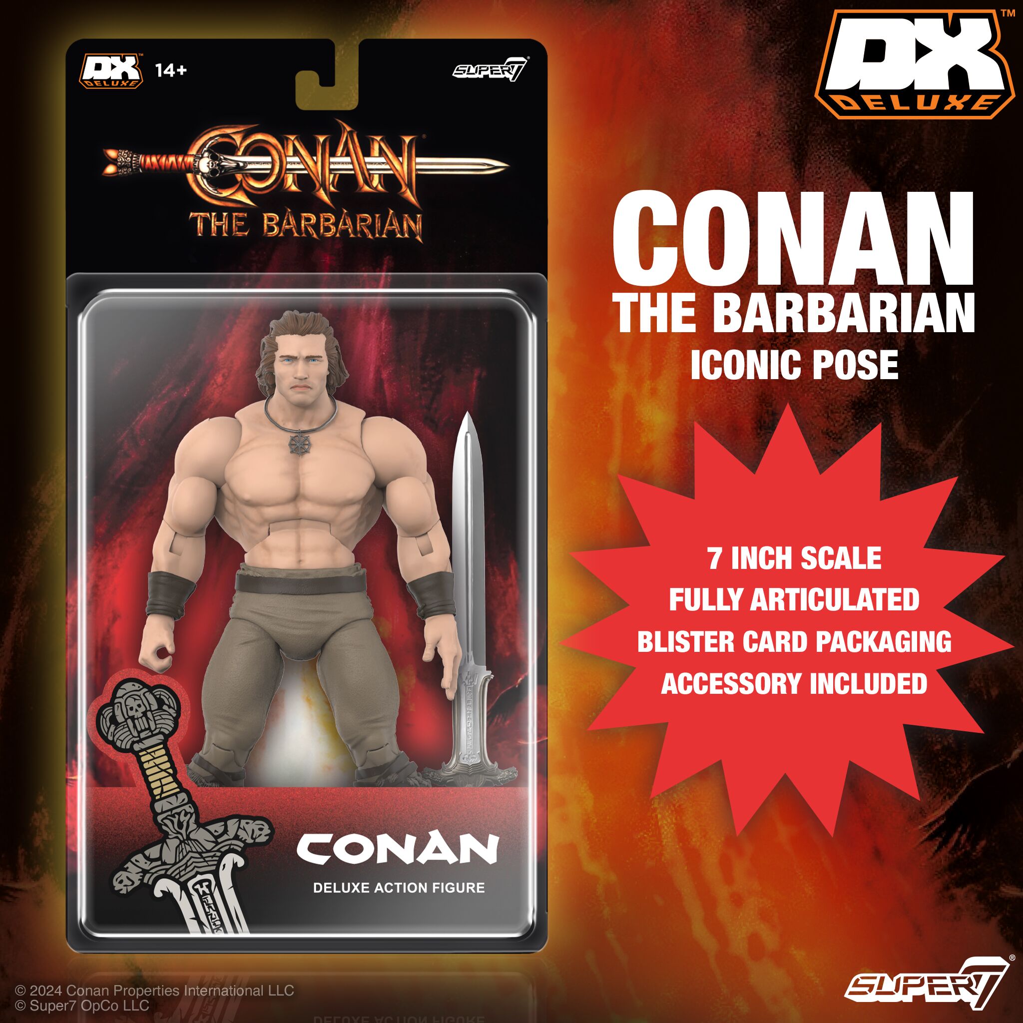 Super7 Conan Barbarul Deluxe figurina 18 cm cu sabie