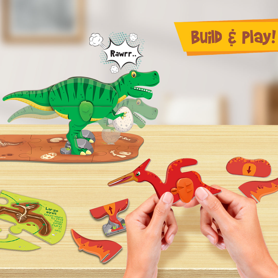 Imagimake Mighty Dinos set dinozauri fosforescenti