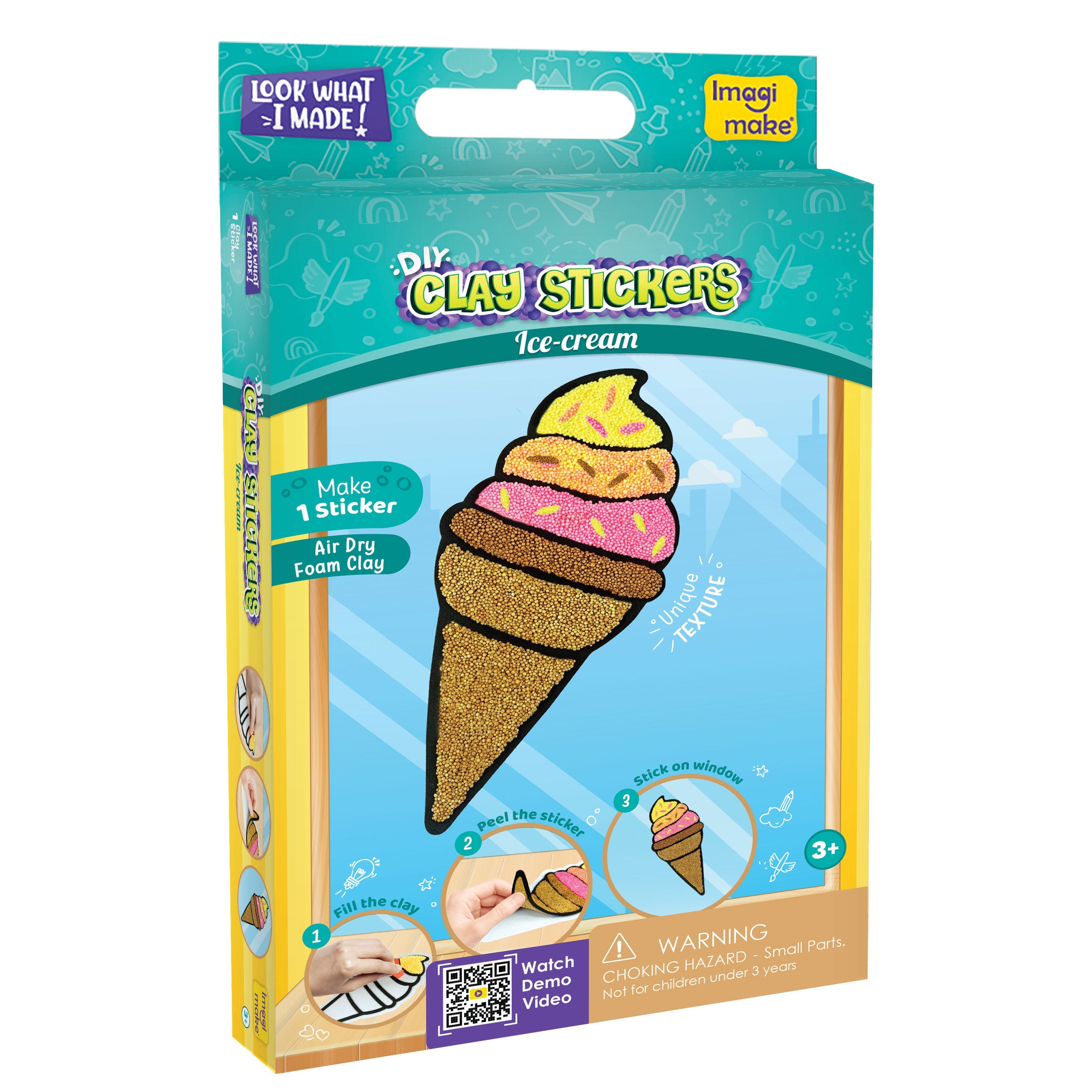 Imagimake Clay Stickers set 6 stickereforme clay