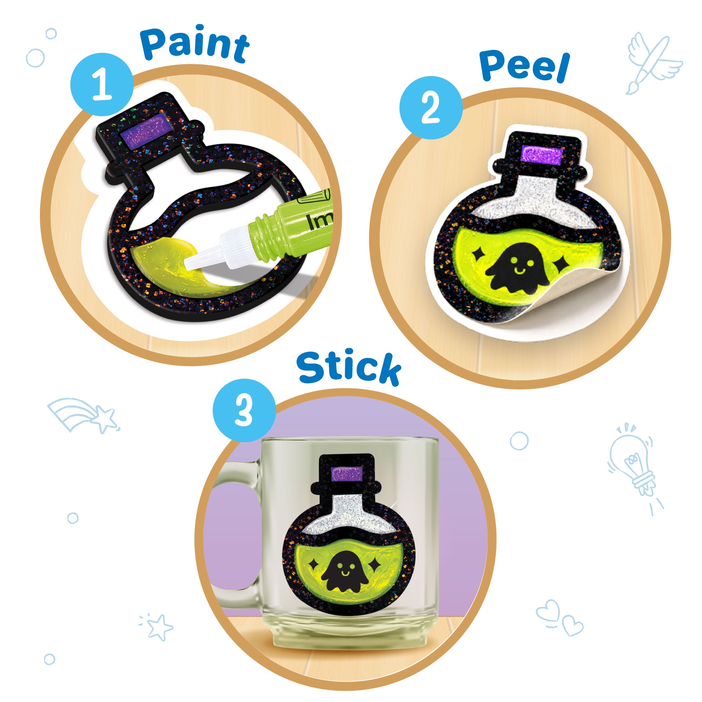 Imagimake Jelly Stickers Spooky Friends stickere gel