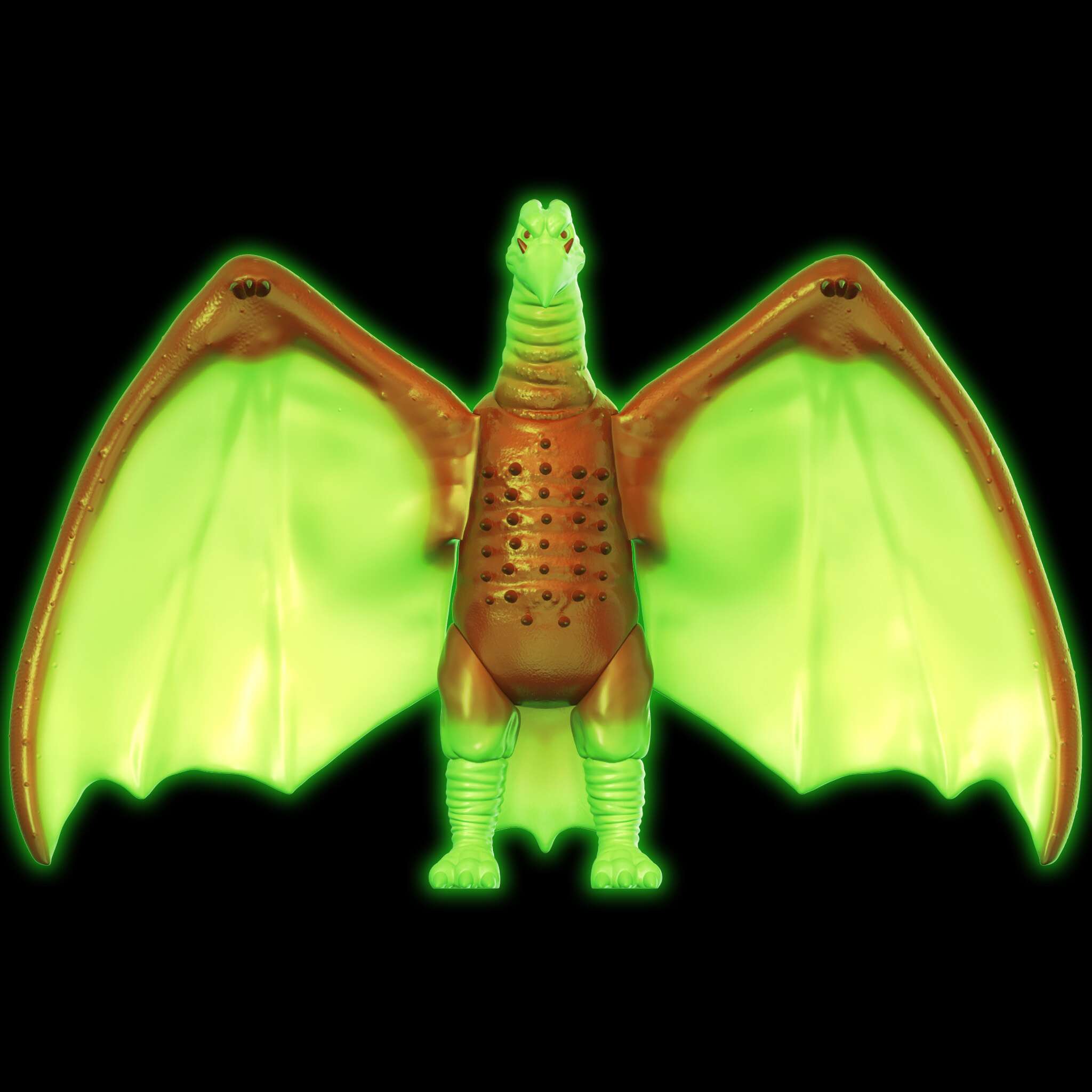 Super7 ReAction Mothra Rodan Glow set 2 figurine fosforescente
