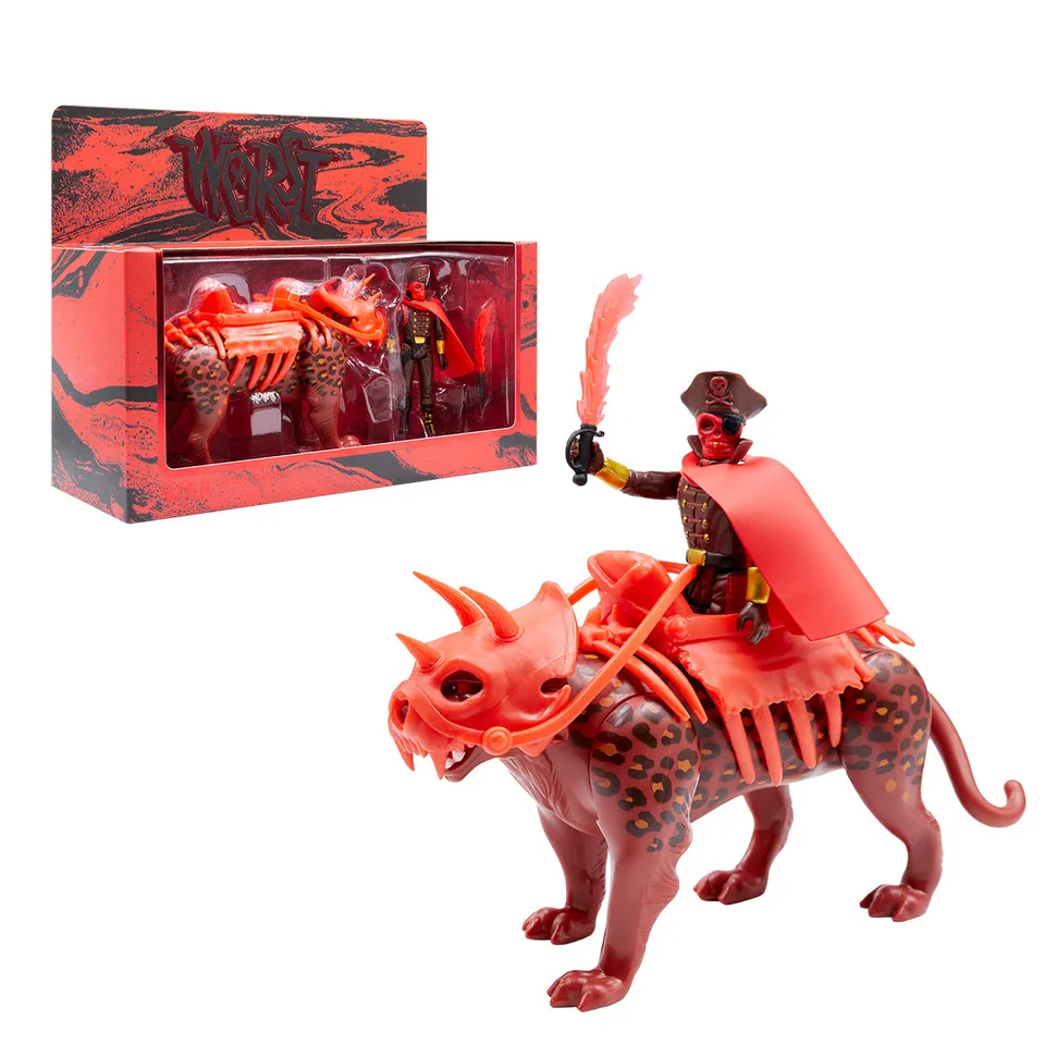 Super7 The Worst Captain Deadstar and War Jaguar set 2 figurine rosu