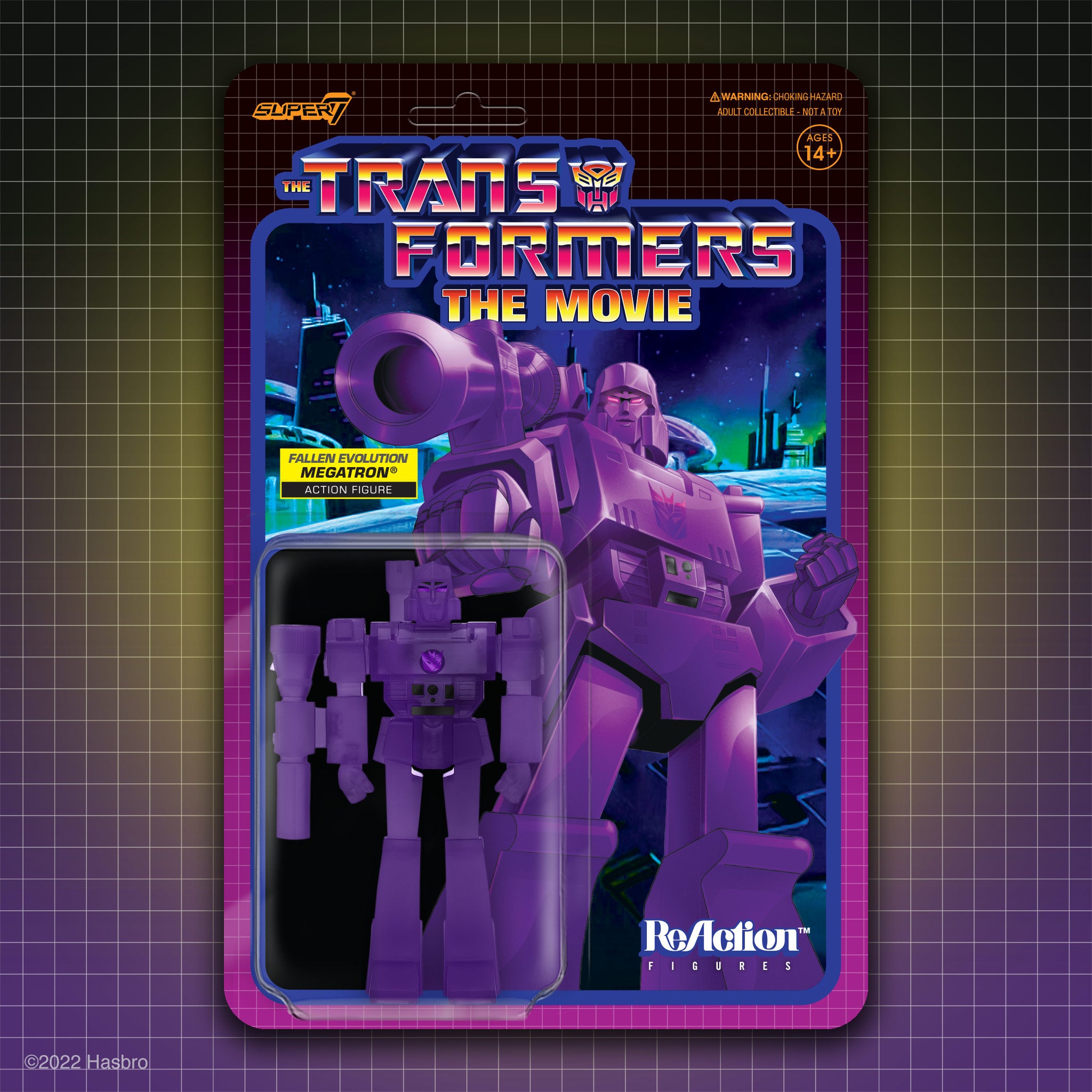 Super7 Transformers ReAction Wave 1 Megatron figurina violet