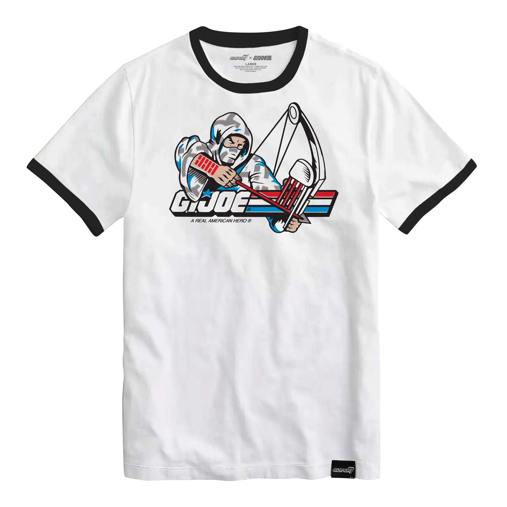 Super7 G.I. Joe Storm Shadow Ringer tricou bumbac negru
