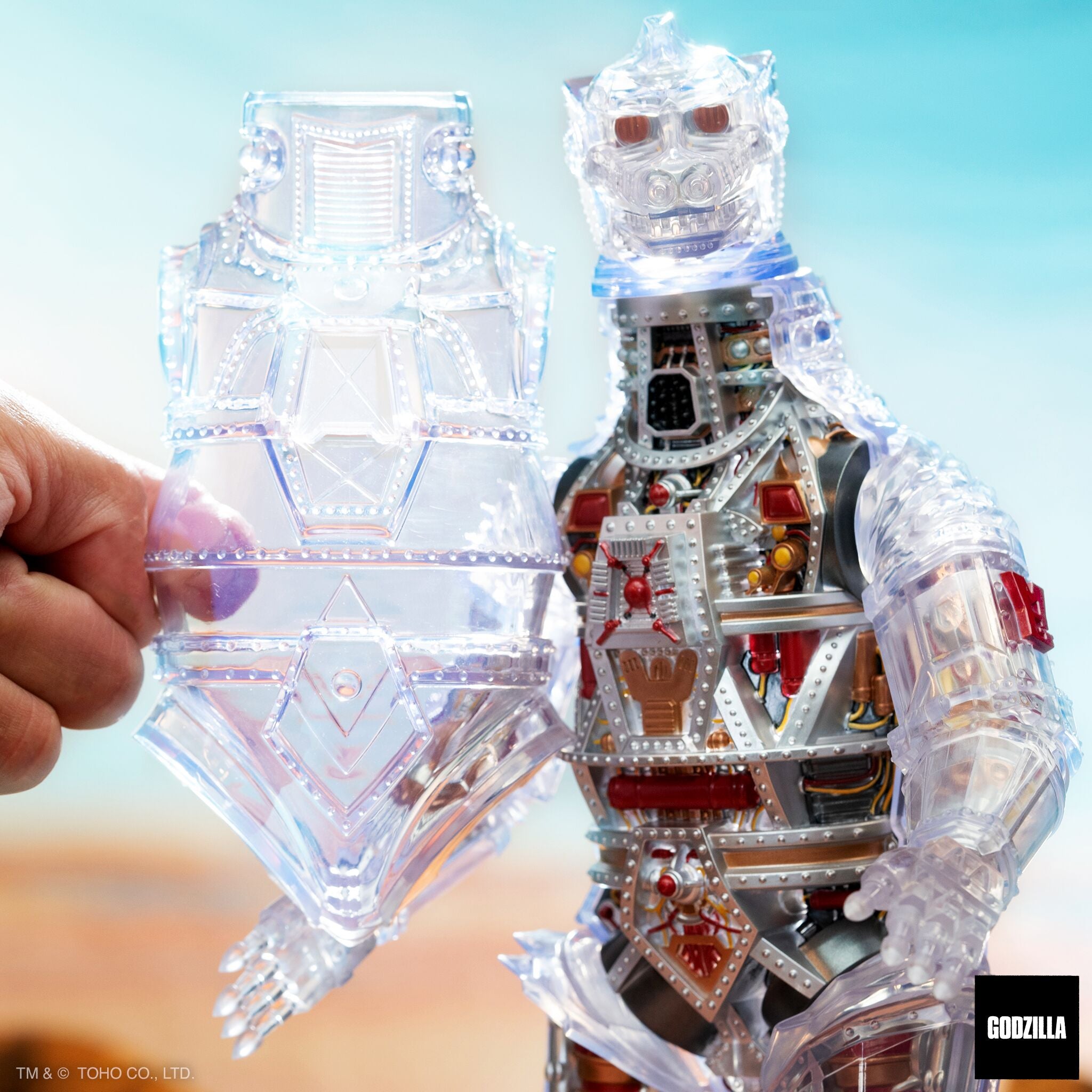 Super7 Toho Super Cyborg MechaGodzilla figura 28 cm clear