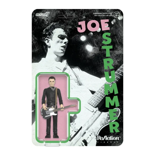 Super7 ReAction Joe Strummer figurina 9,5 cm chitara