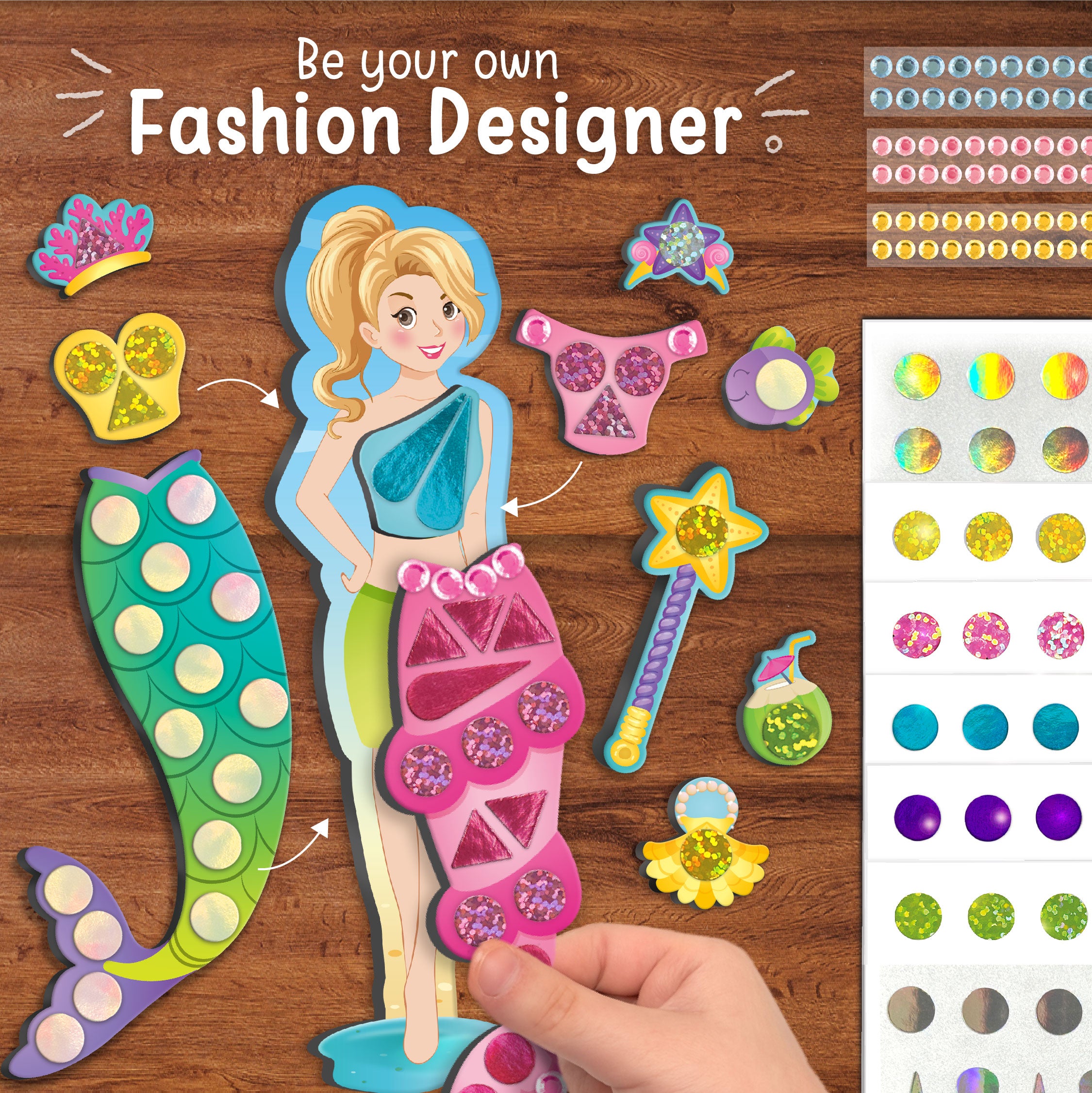 Imagimake Dress Up Mermaid papusa magnetica 30 piese