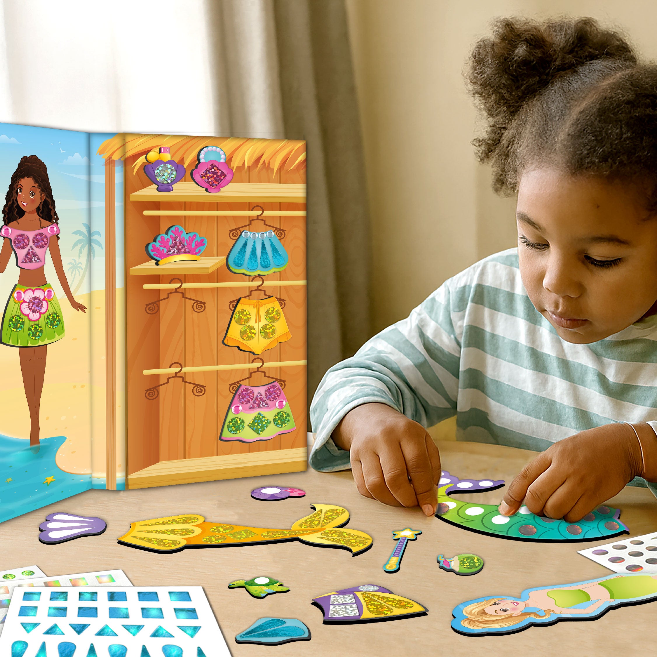 Imagimake Dress Up Mermaid papusa magnetica 30 piese