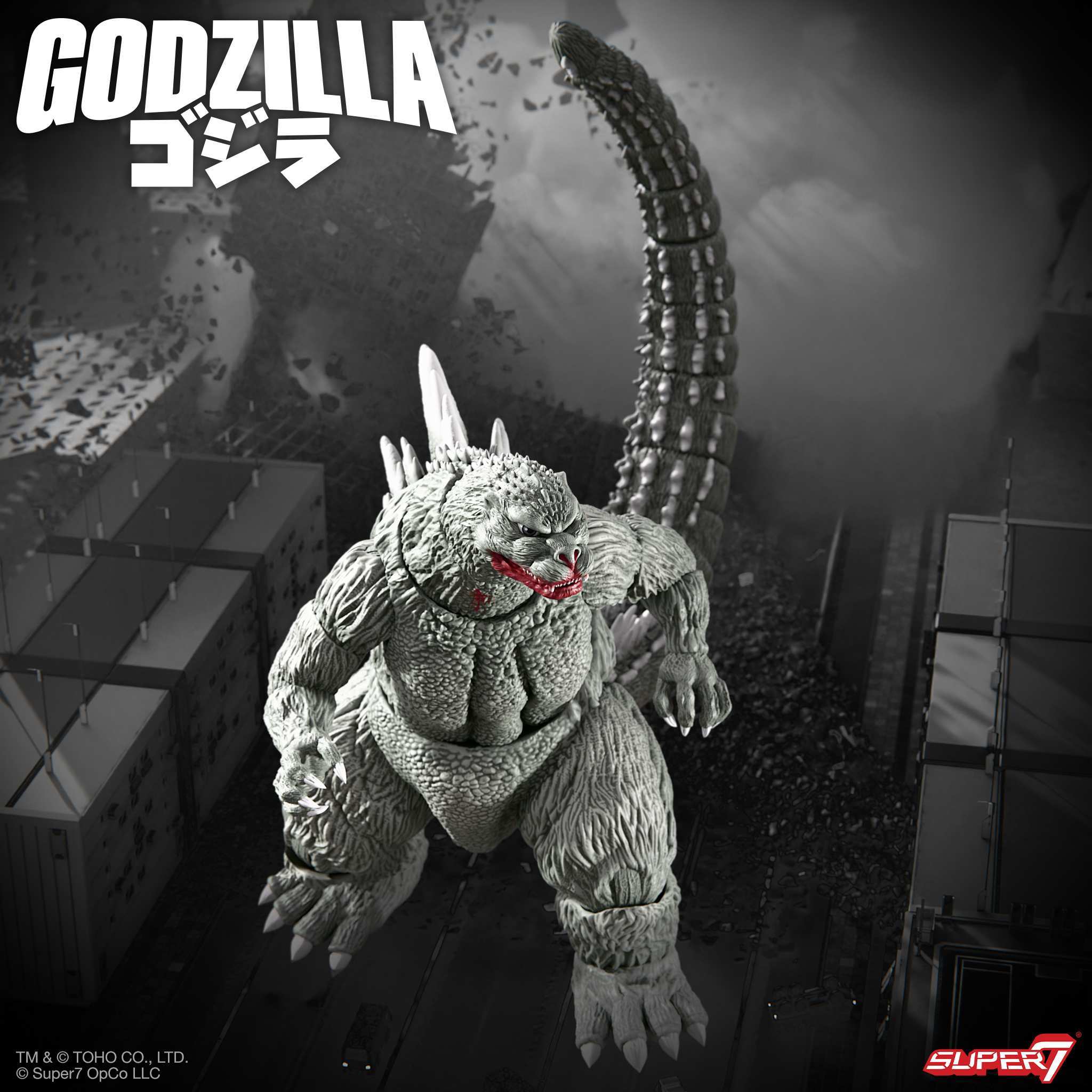 Super7 Toho ULTIMATES Godzilla 1989 figurină gri semnată
