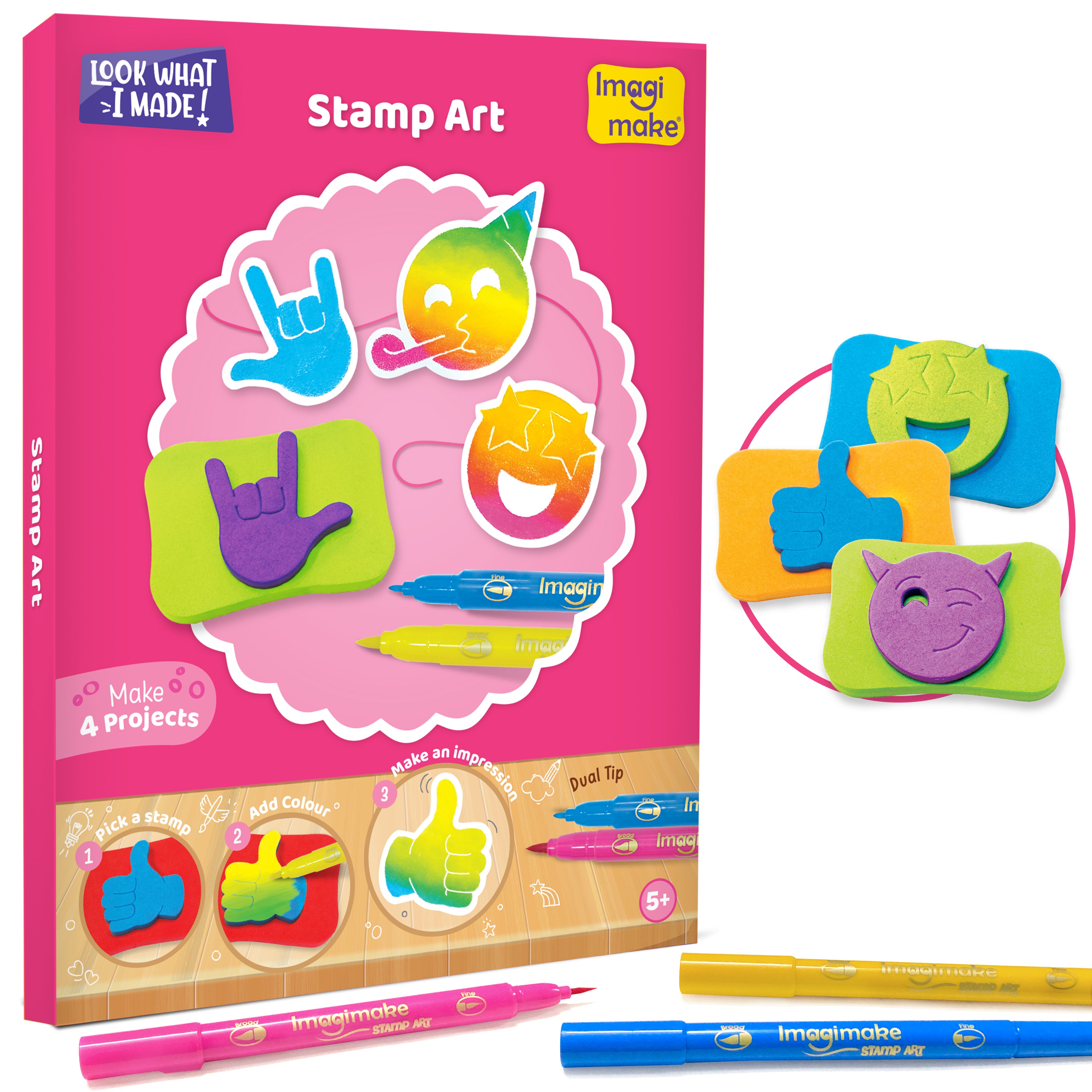 Imagimake Awesome Craft 3in1 set creatie stampile flori