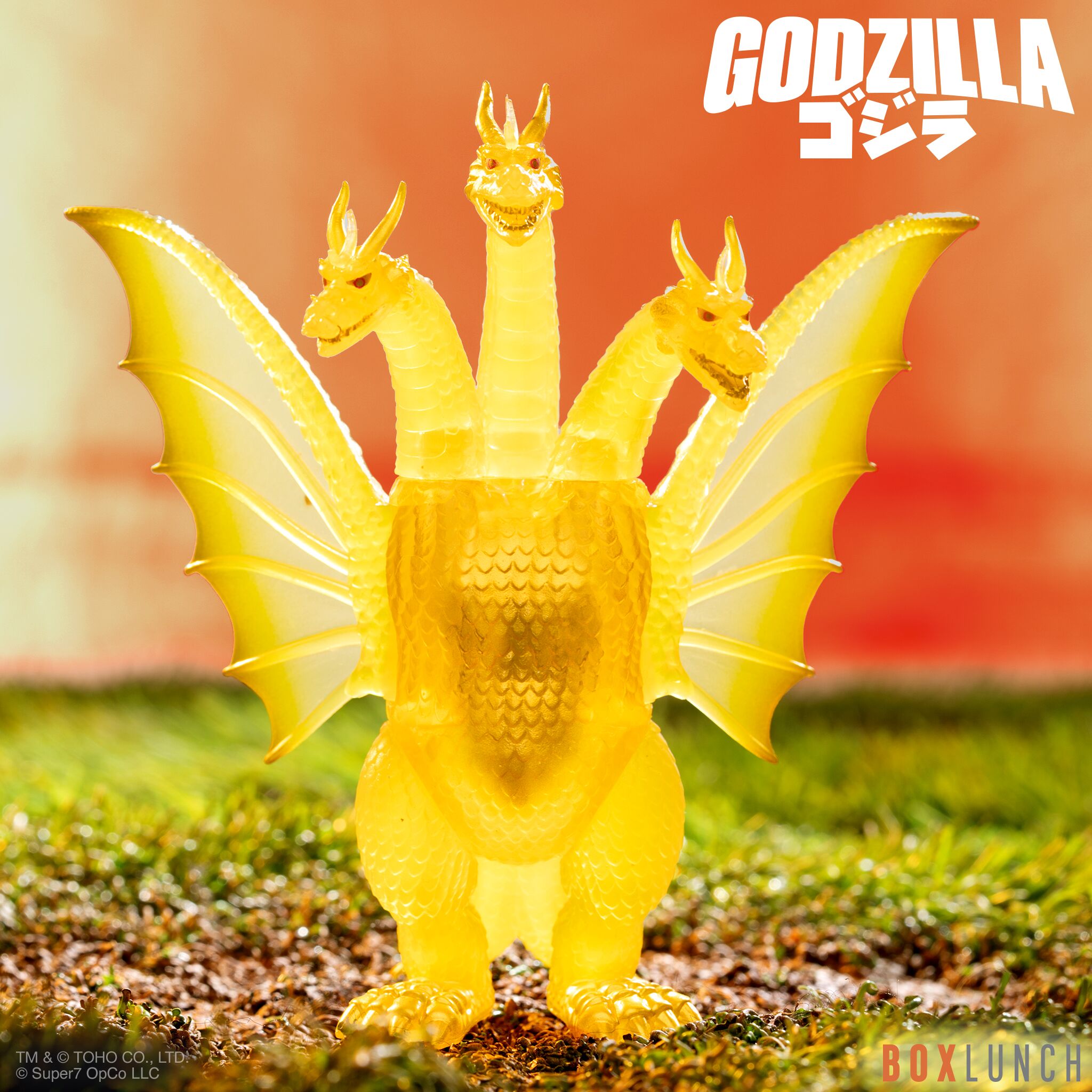 Super7 Toho King Ghidorah Metallic figurină 13 cm