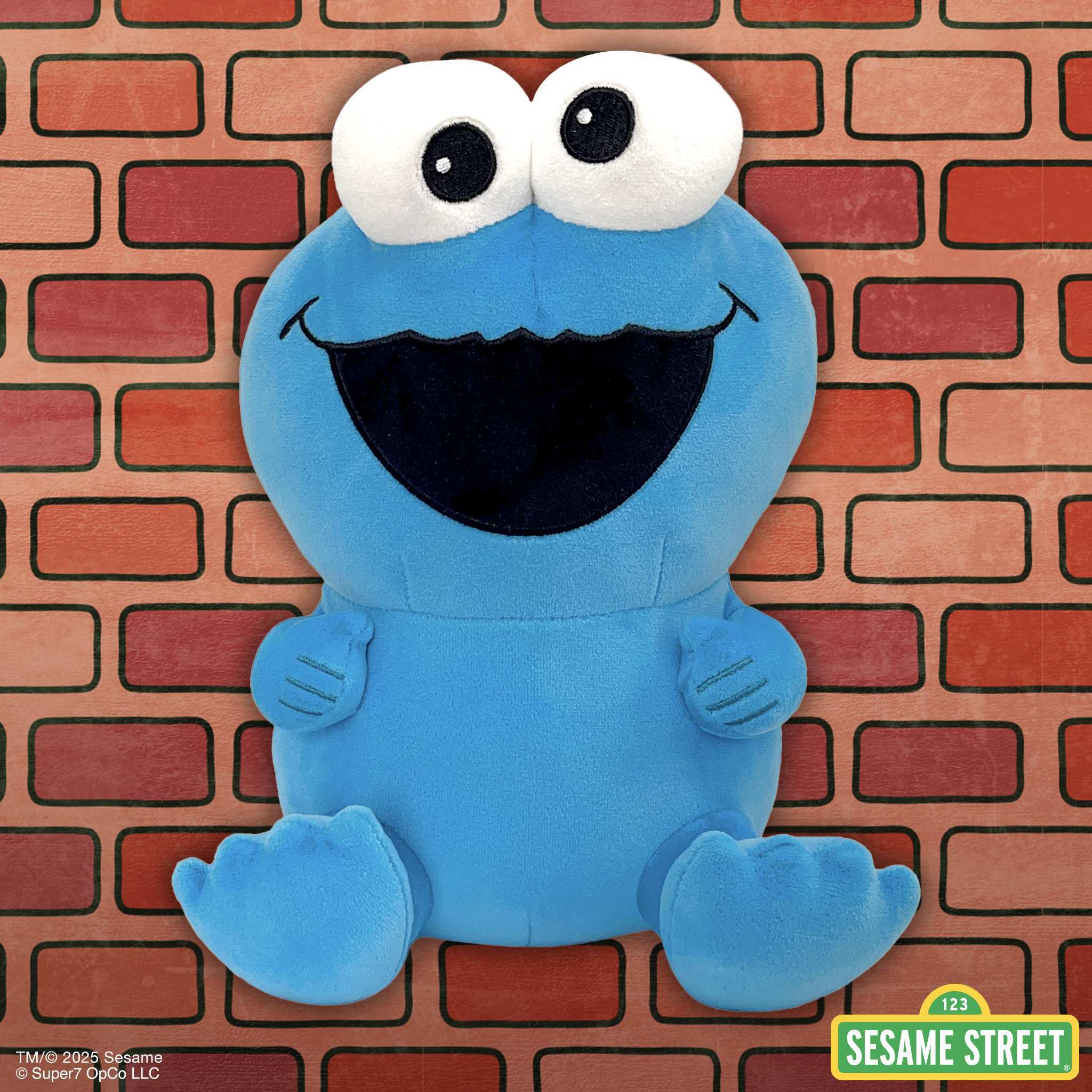 Super7 Sesame Street Cookie Monster pluș 20 cm albastru