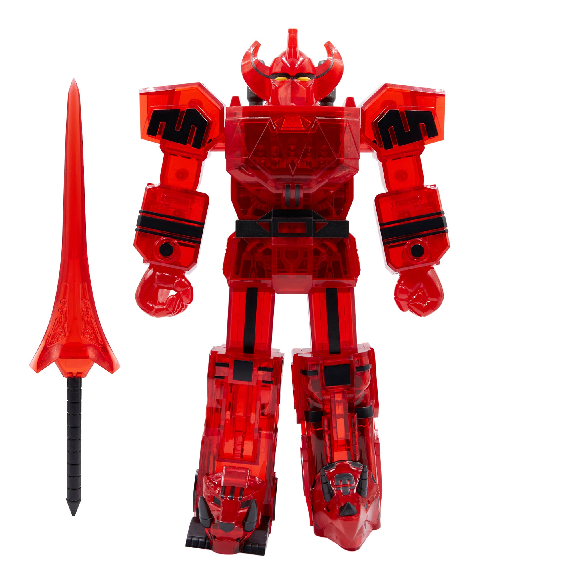 Super7 Power Rangers Megazord figurină roșu transparent