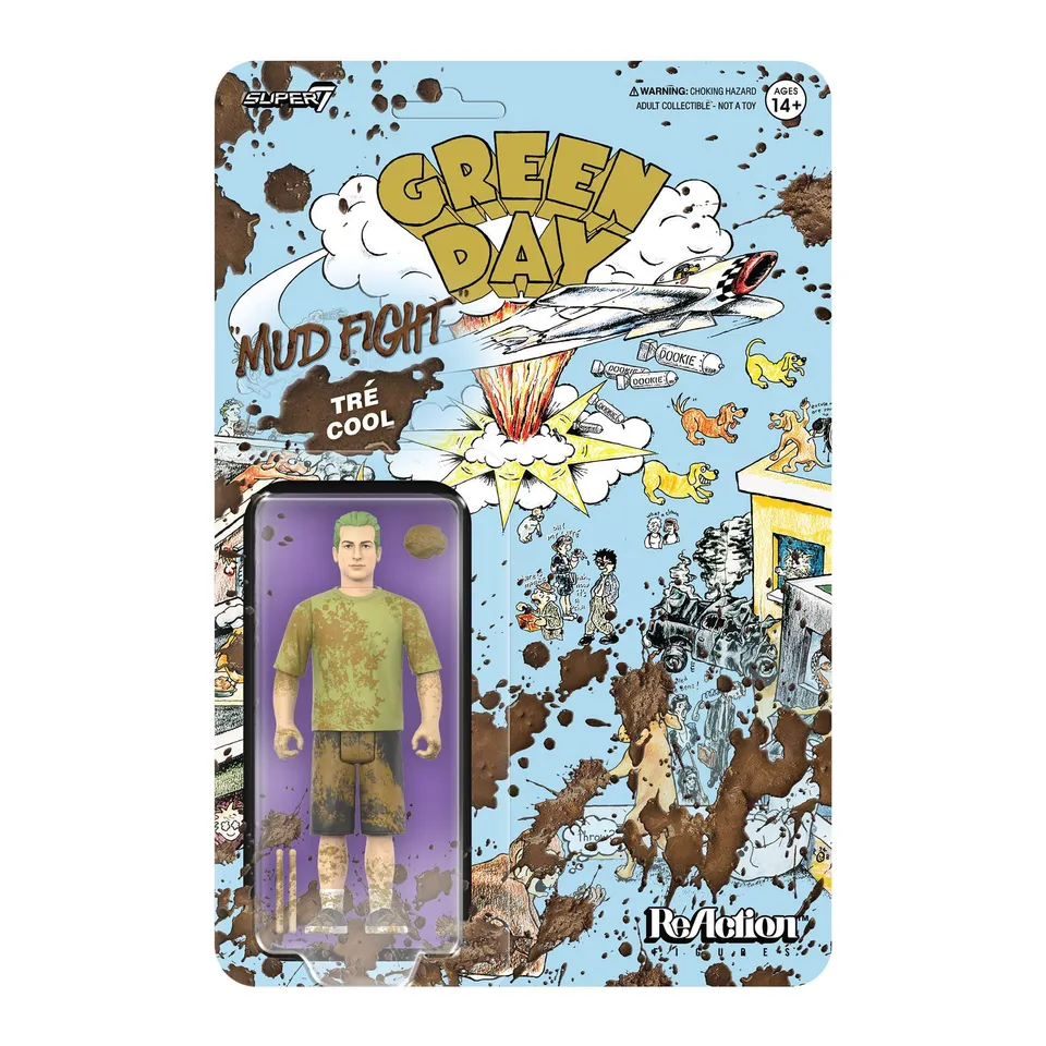 Super7 Green Day ReAction Tre Cool figurina 9.5cm Mud Fight