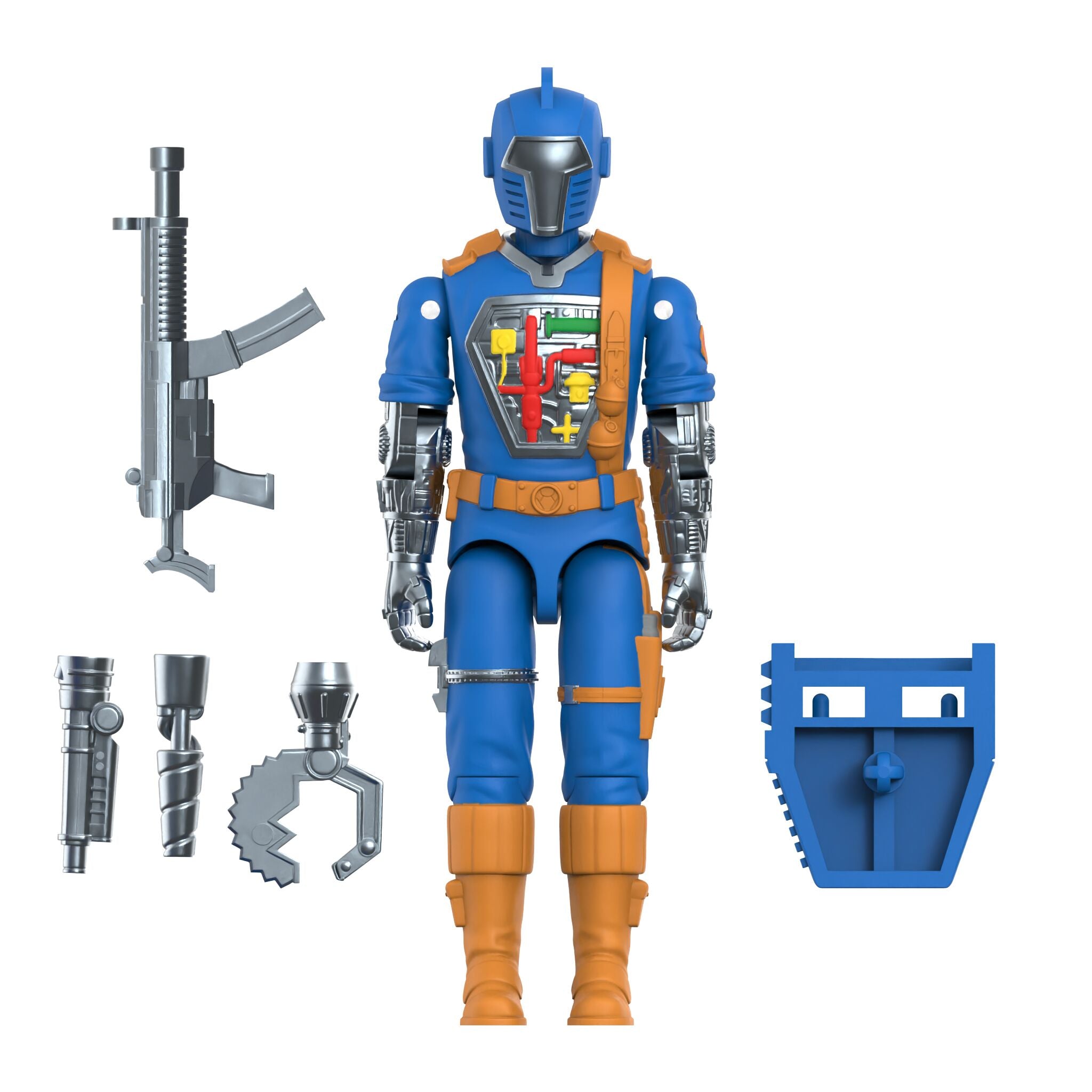 Super7 G.I. Joe ReAction+ Cobra B.A.T. Comic Blue figurina