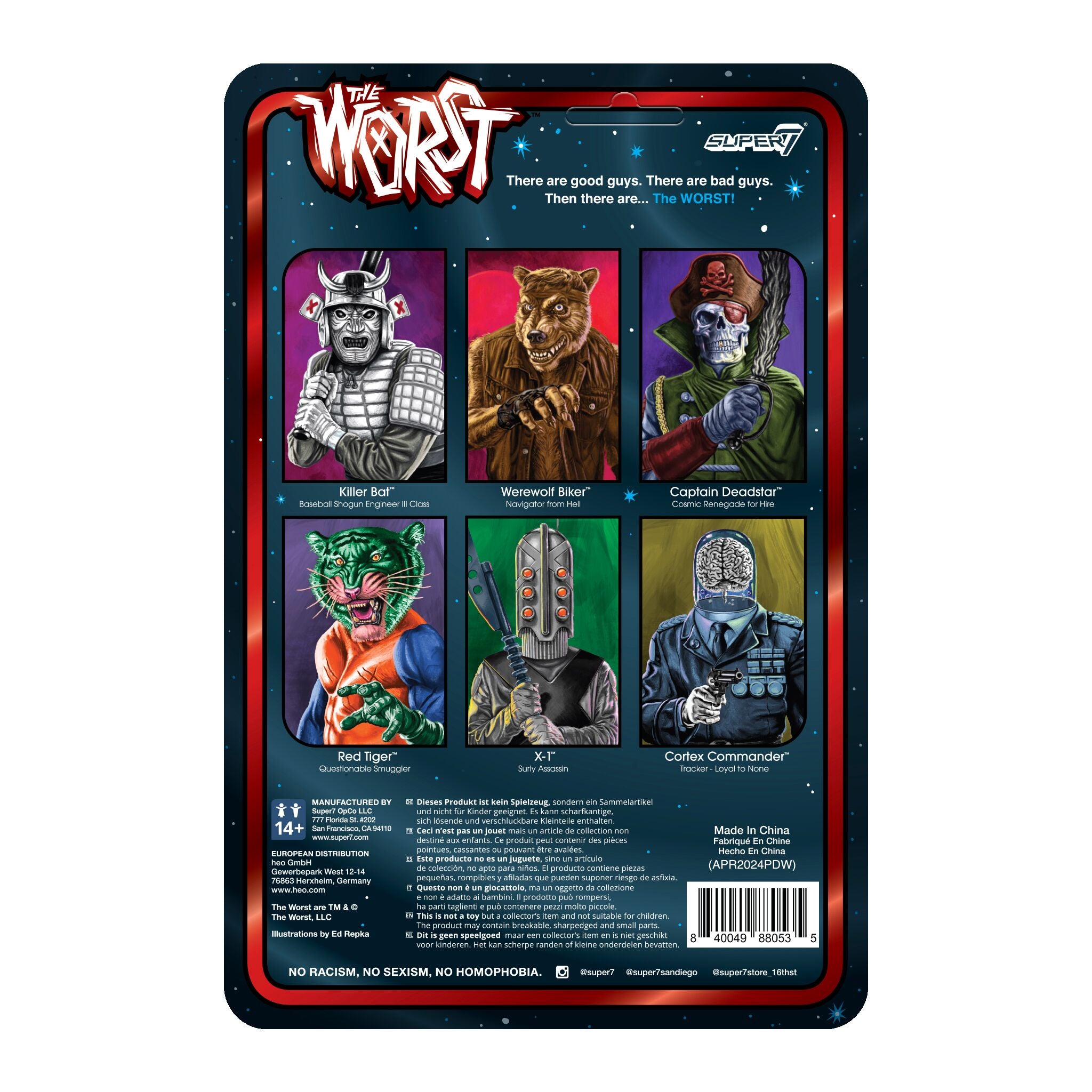 Super7 The Worst ReAction Red Tiger figurina Scum Squad