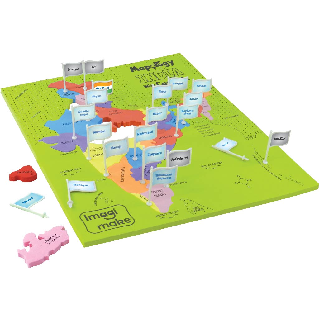 Imagimake Mapology India puzzle harta capitale 5-9 ani