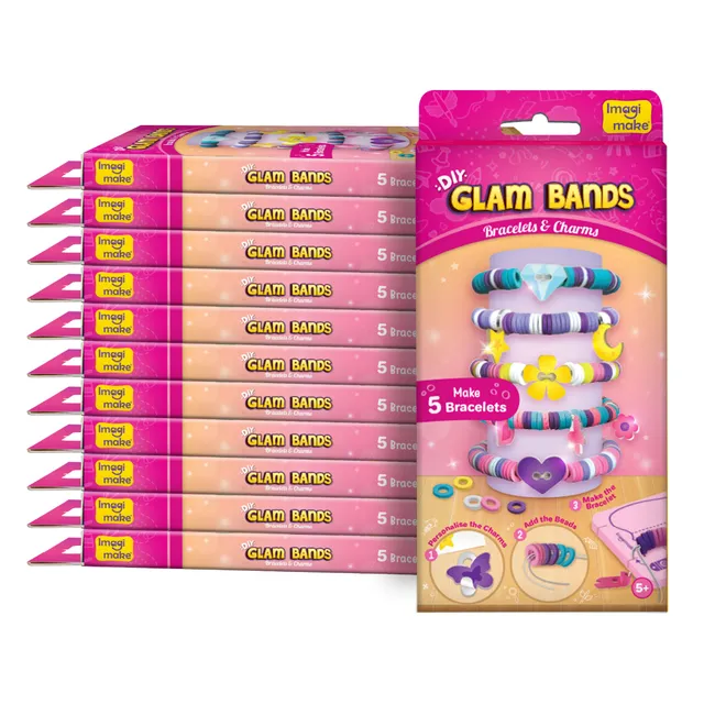 Imagimake Glam Bands set brățări DIY 12 bucăți