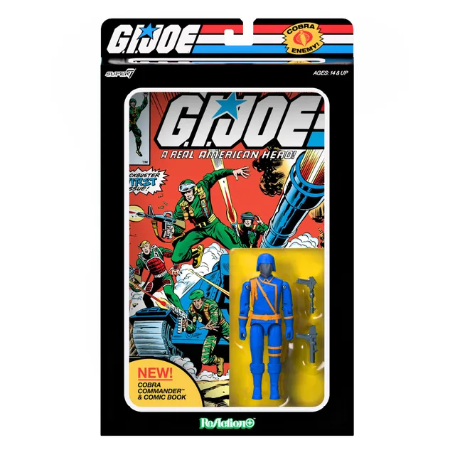 Super7 G.I. Joe ReAction+ Cobra Commander figurina set comic Issue 1