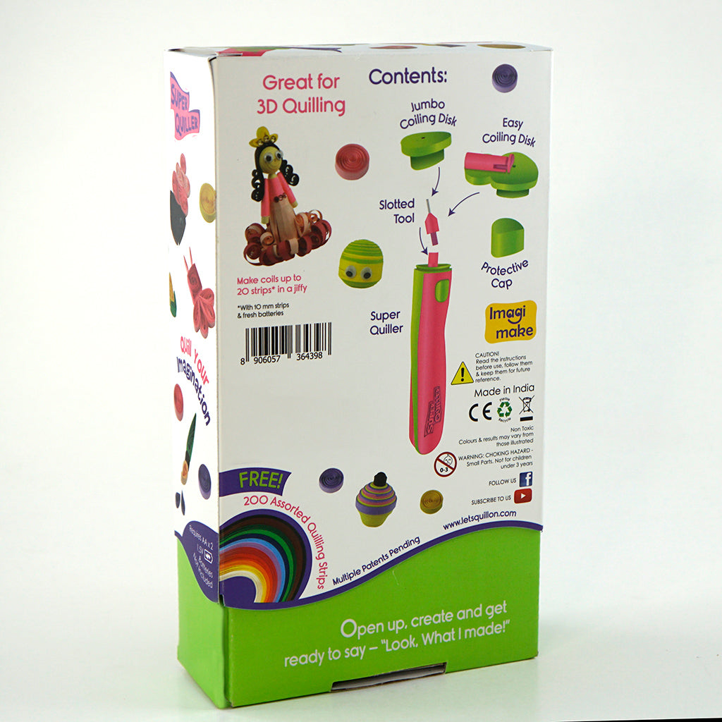 Imagimake Super Quiller set quilling roz benzi hartie