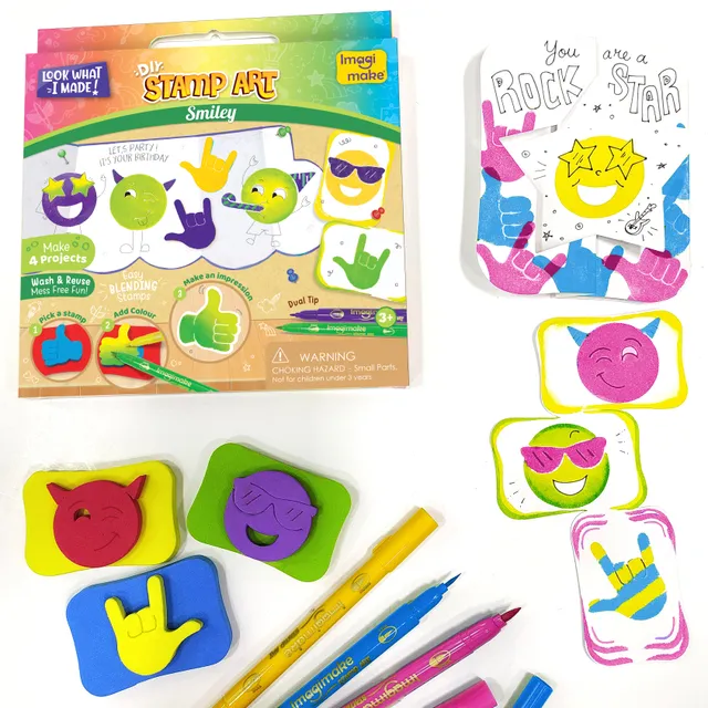 Imagimake Stamp Art Smiley set stampile 6 modele