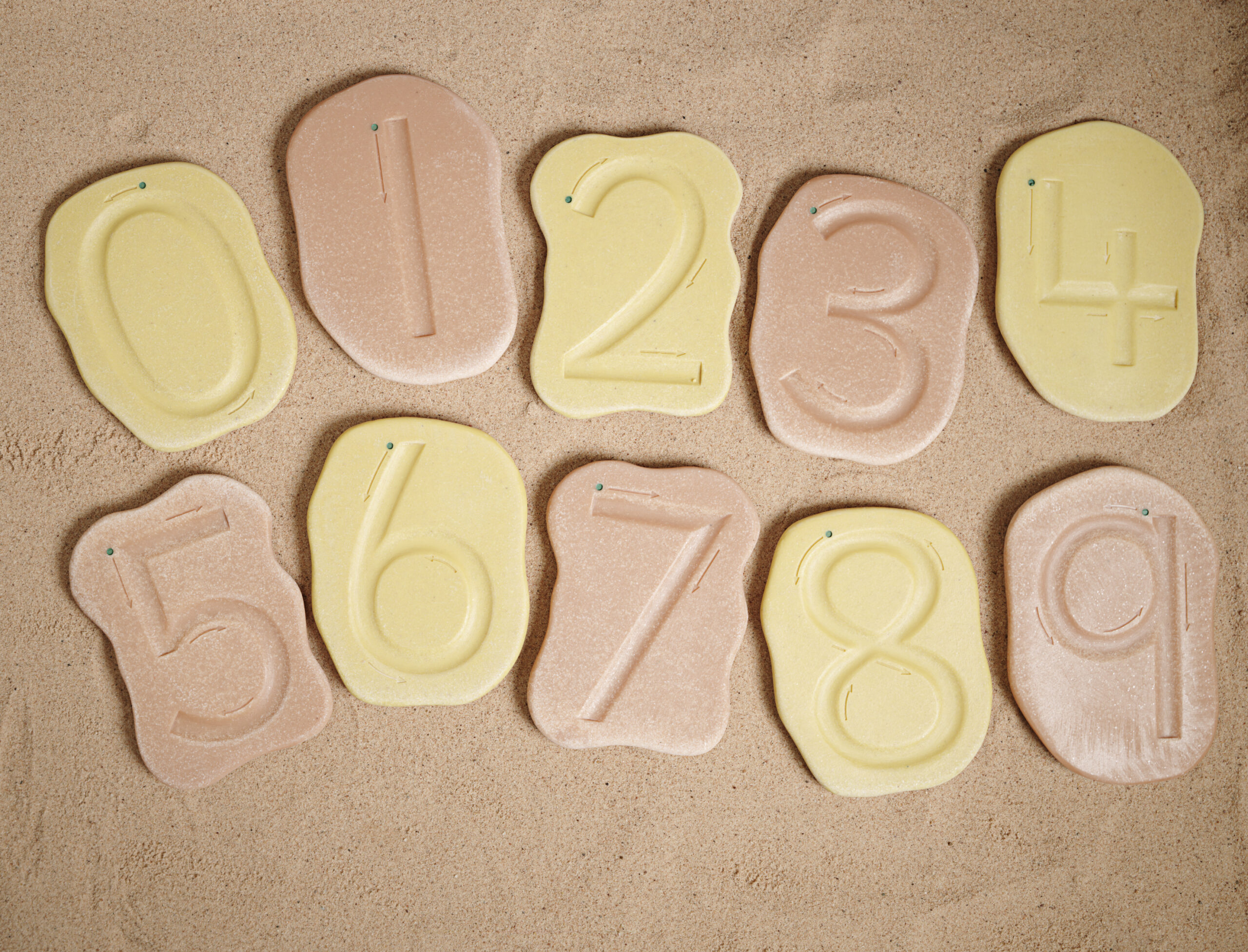 Yellow Door Feels-Write Number Stones pietre cifre 0-9 set 10