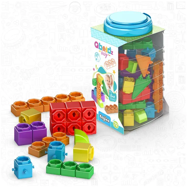 Engino Qboidz My First Steps set cuburi 72 piese 1,5+ ani