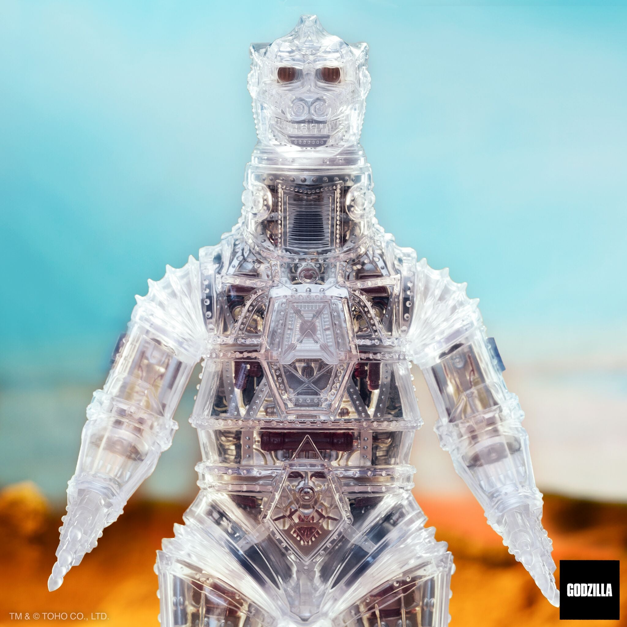 Super7 Toho Super Cyborg MechaGodzilla figura 28 cm clear