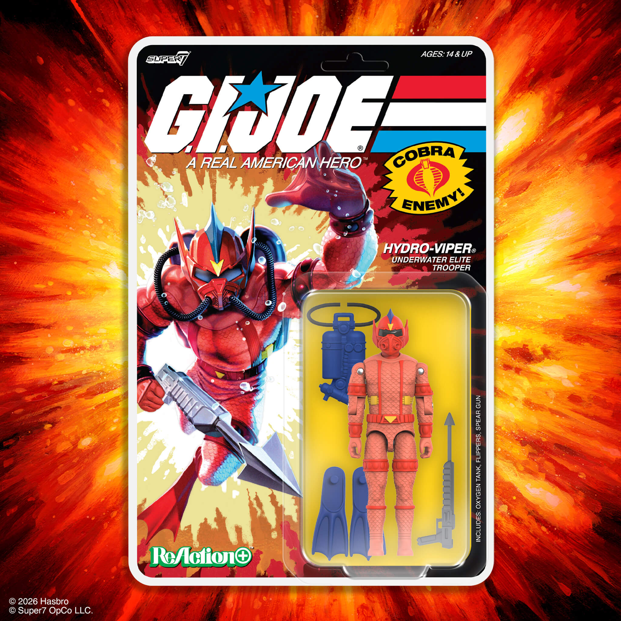 Super7 G.I. Joe ReAction+ Wave 07 Hydro Viper figurină comic
