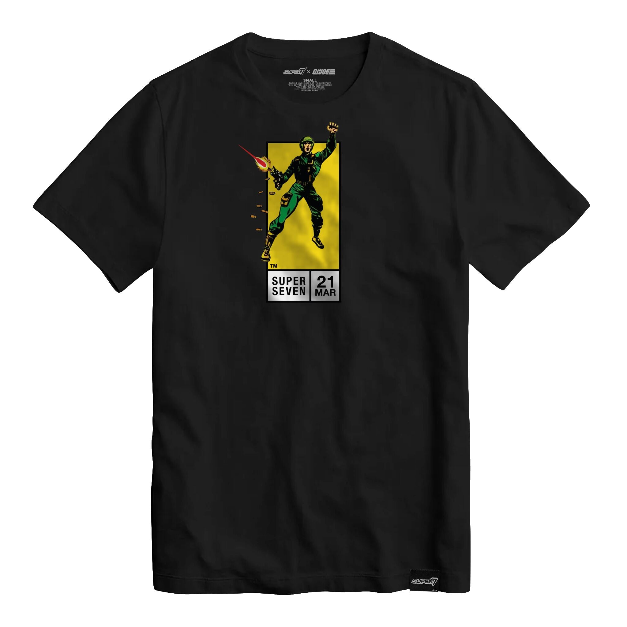 Super7 G.I. Joe Snake Eyes Comic tricou negru bumbac
