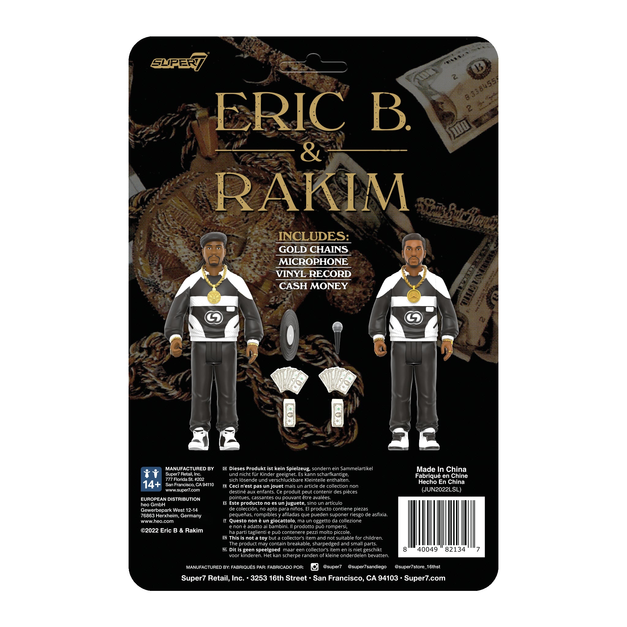 Super7 ReAction Eric B. Rakim set 2 figurine hip-hop