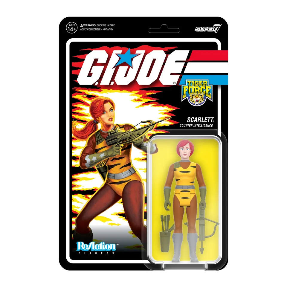 Super7 ReAction Tiger Force Scarlett figurina 9,5 cm