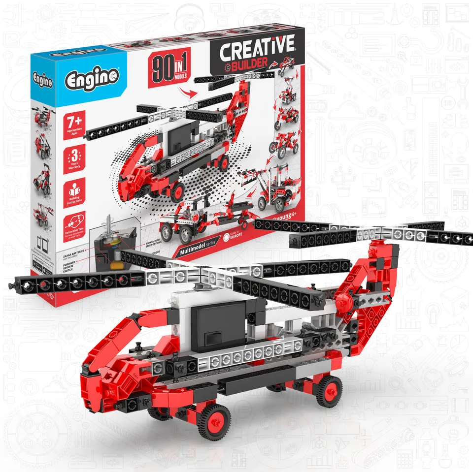 Engino Creative Builder 90 Motorizat set construcție 90 modele 7+ ani