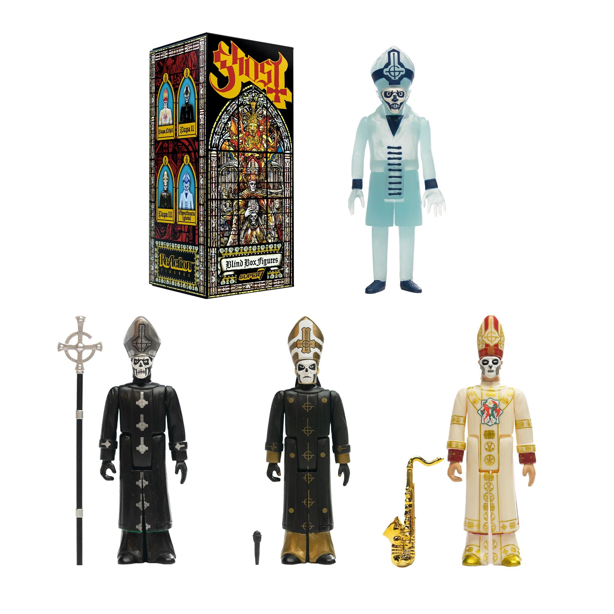 Super7 Ghost Wave 01 figurina blind box set 10 fosforescent