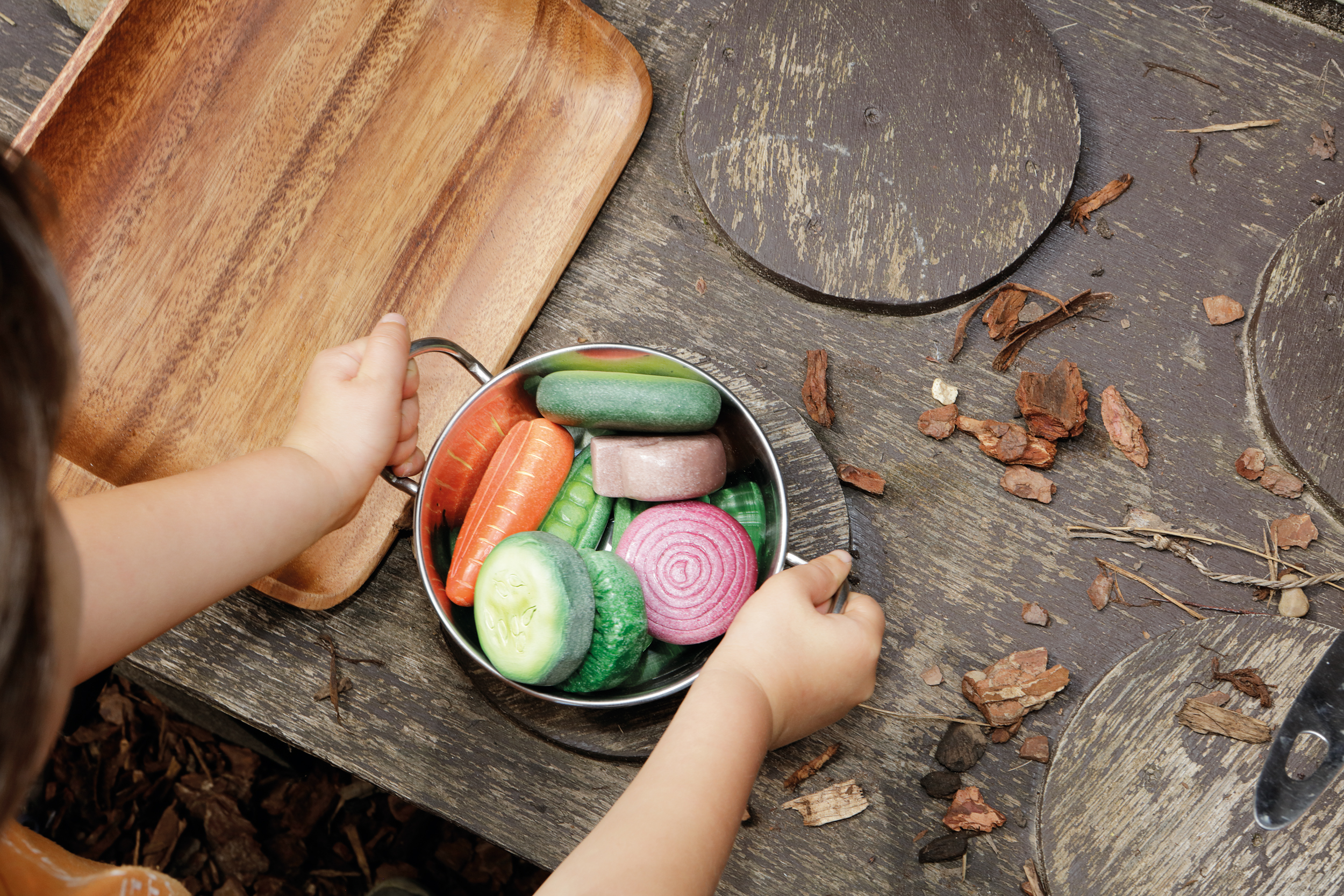 Yellow Door Sensory Play Stones pietre legume 8 buc 2 ani+