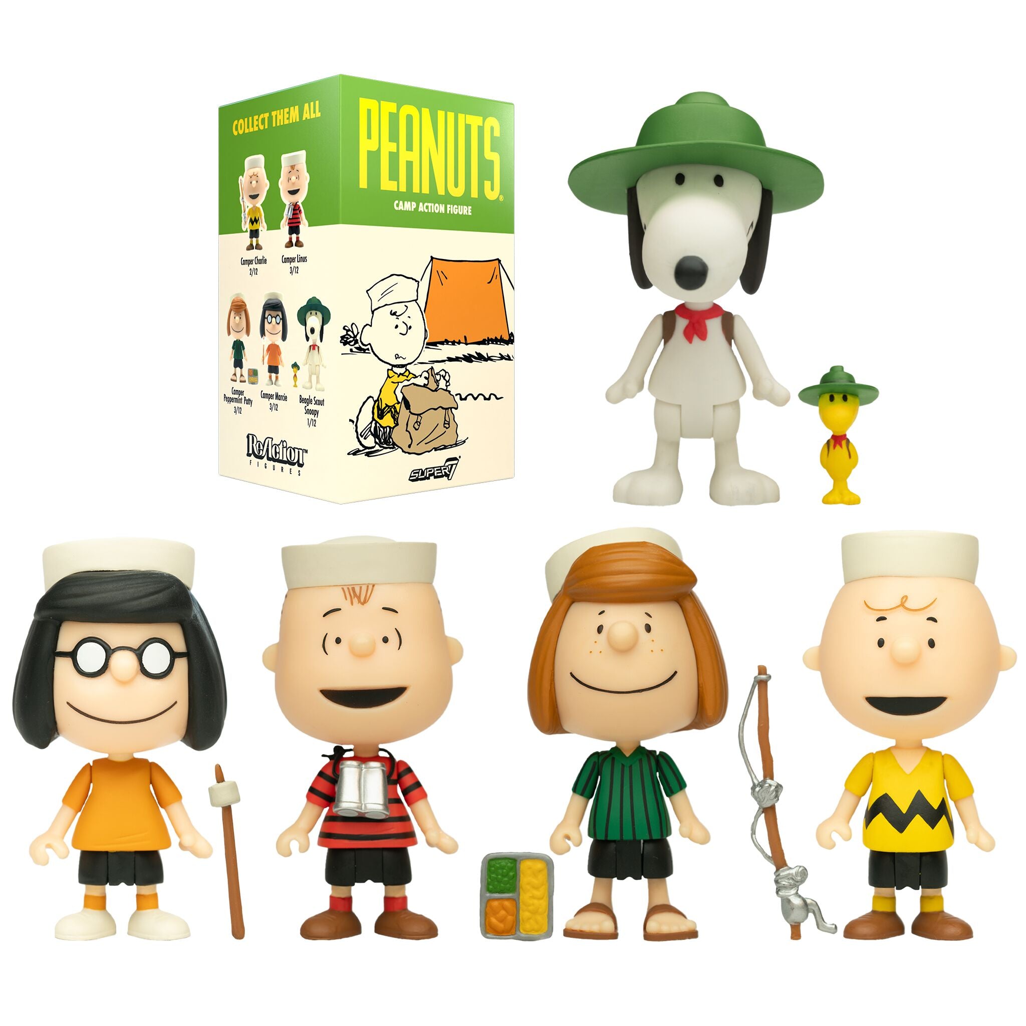 Super7 Peanuts Blind Box Wave 03 Camp figurine set 12 buc