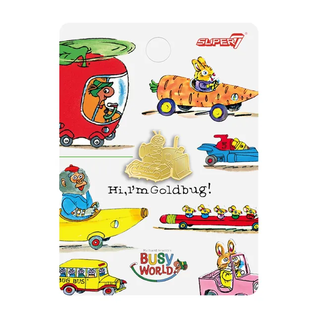 Super7 Richard Scarry Gold Bug pin metalic 2,3 cm