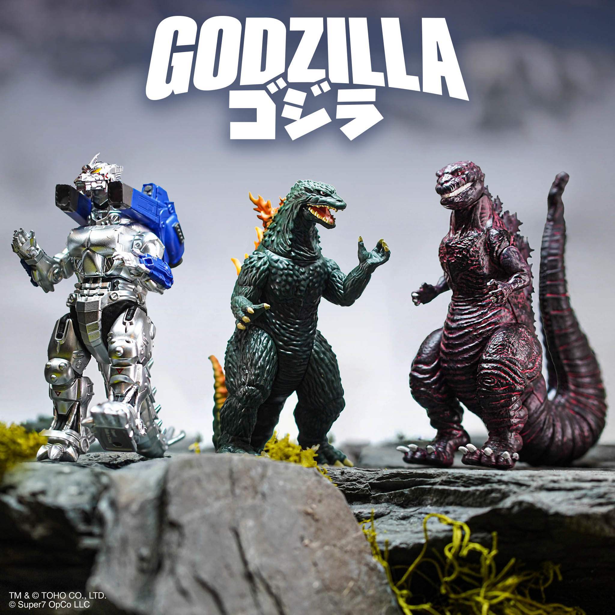 Super7 Toho ReAction Wave 10 set 3 figurine Godzilla