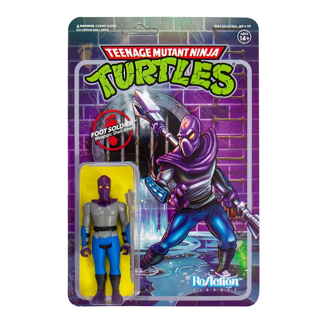Super7 ReAction TMNT Foot Soldier figurina 9,5 cm articulata