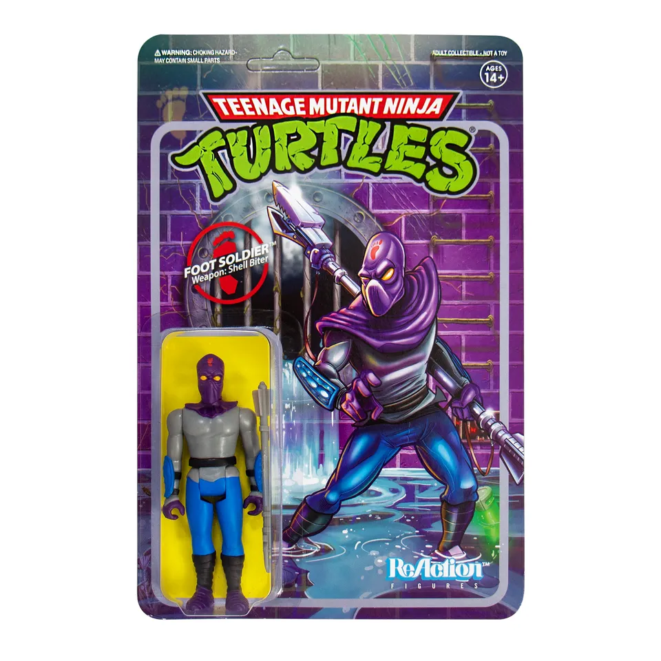 Super7 ReAction TMNT Foot Soldier figurina 9,5 cm articulata