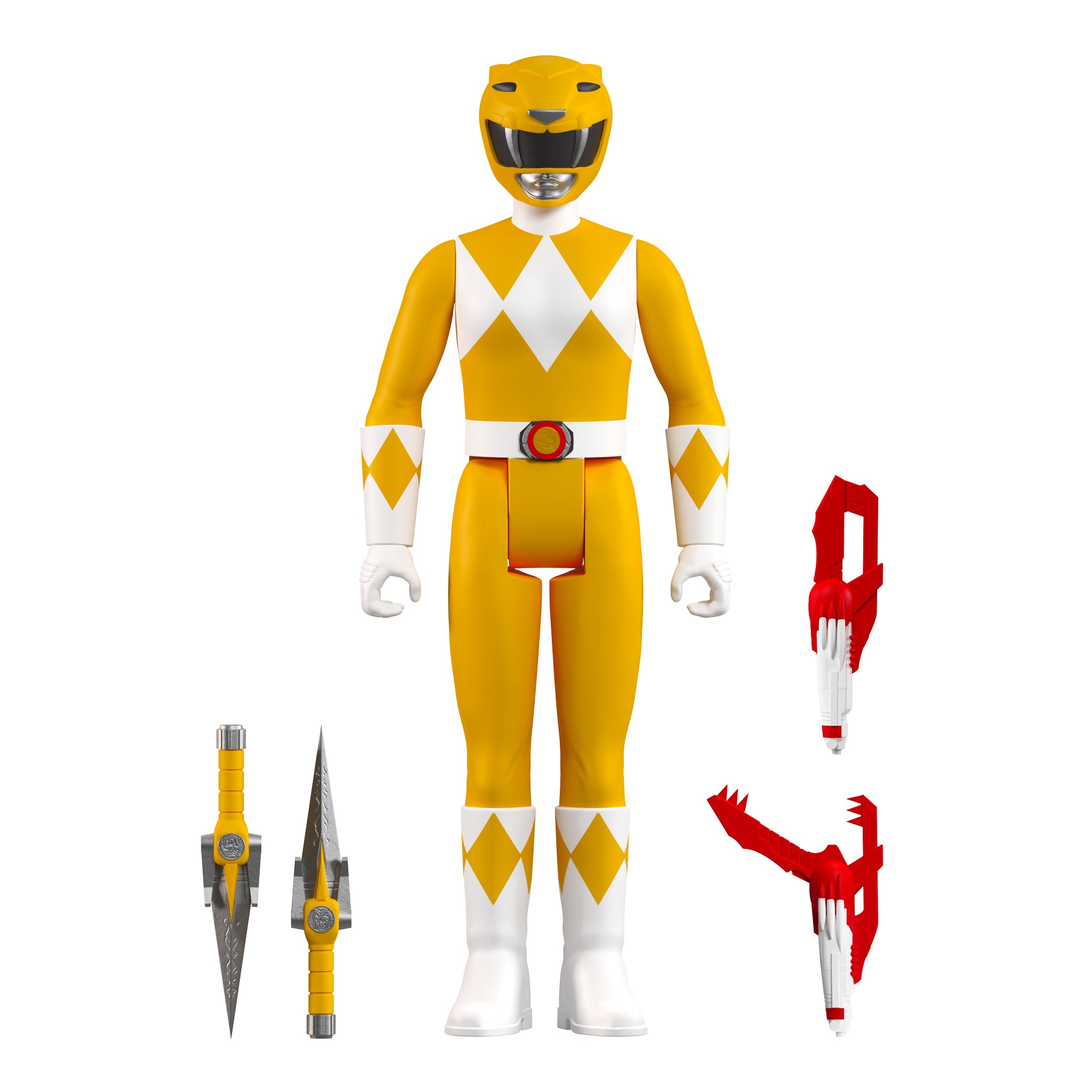 Super7 ReAction Wave 3 figurina Yellow Ranger articulata