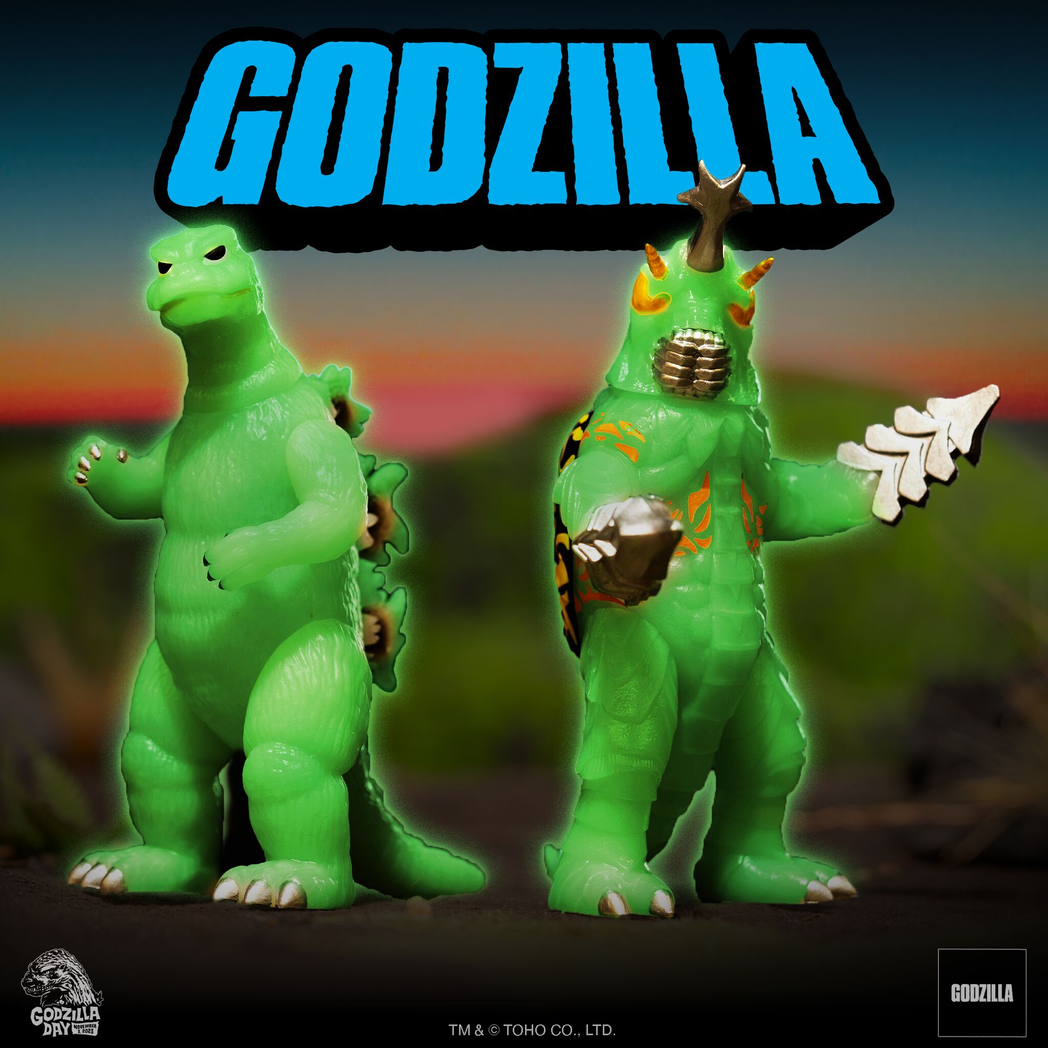 Super7 Toho ReAction Megalon Glow figurină 9,5 cm fosforescentă