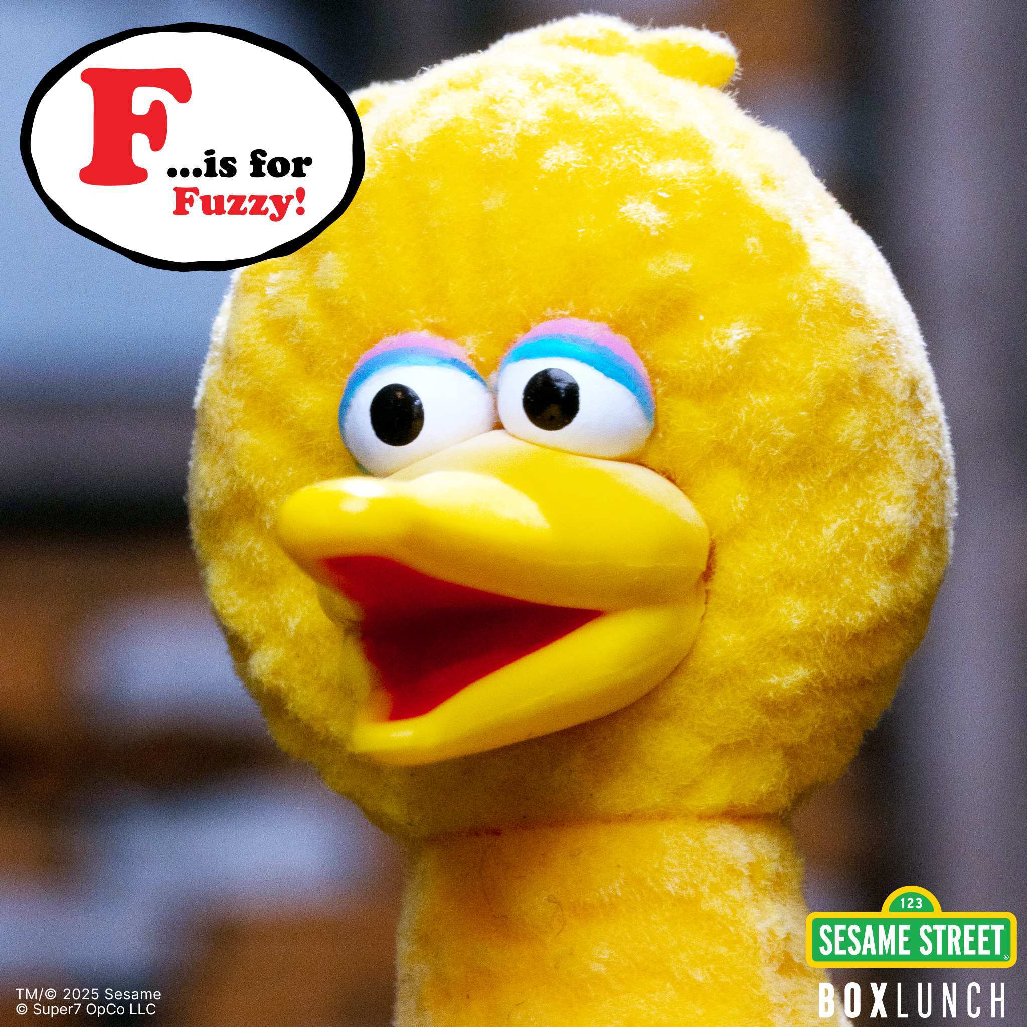 Super7 Sesame Street Big Bird Flocked figurina articulata 3.75 inch