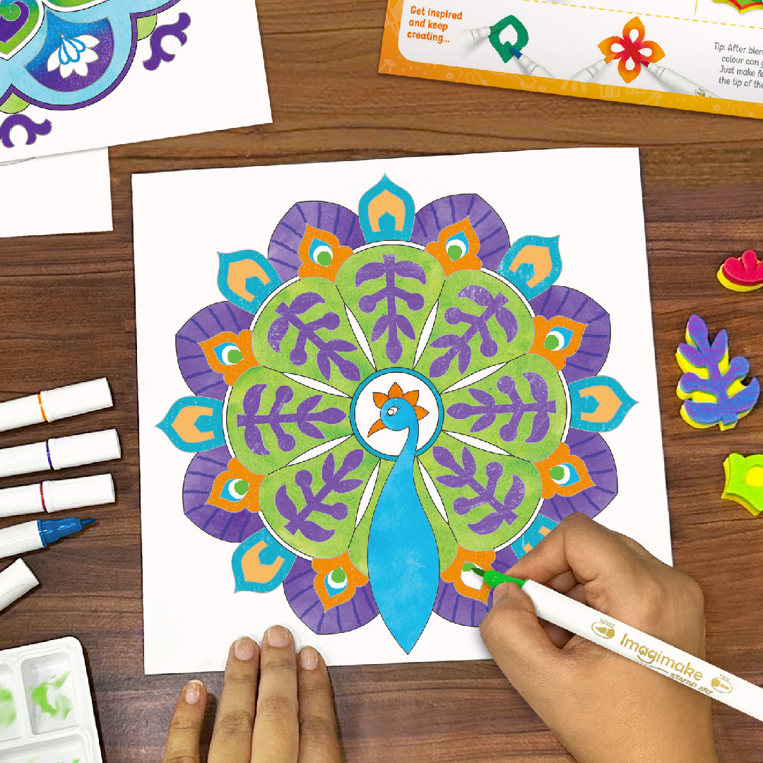Imagimake Mandala Art Kit set pictura 6 proiecte