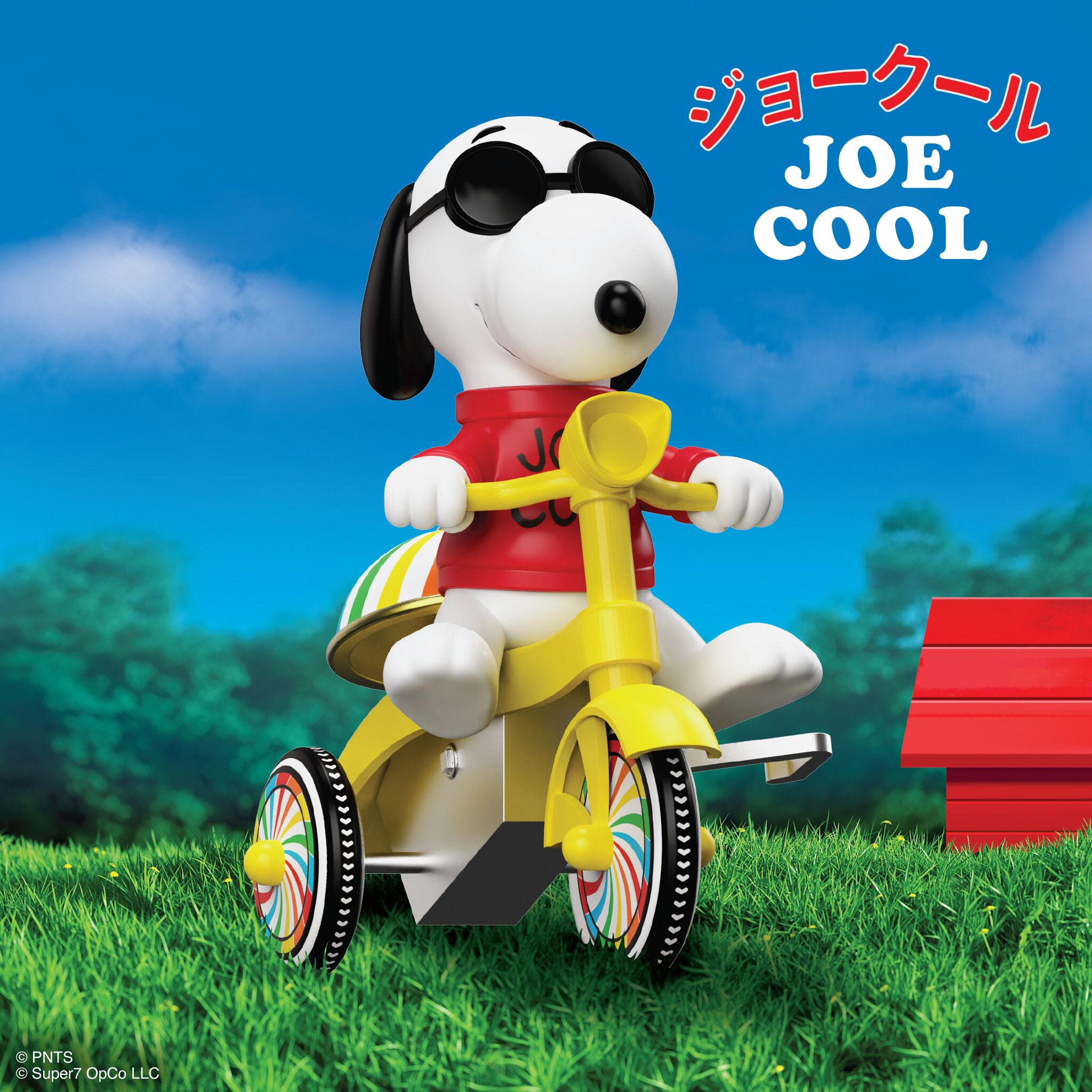 Super7 Peanuts Super Cycles Joe Cool tricicleta galbena