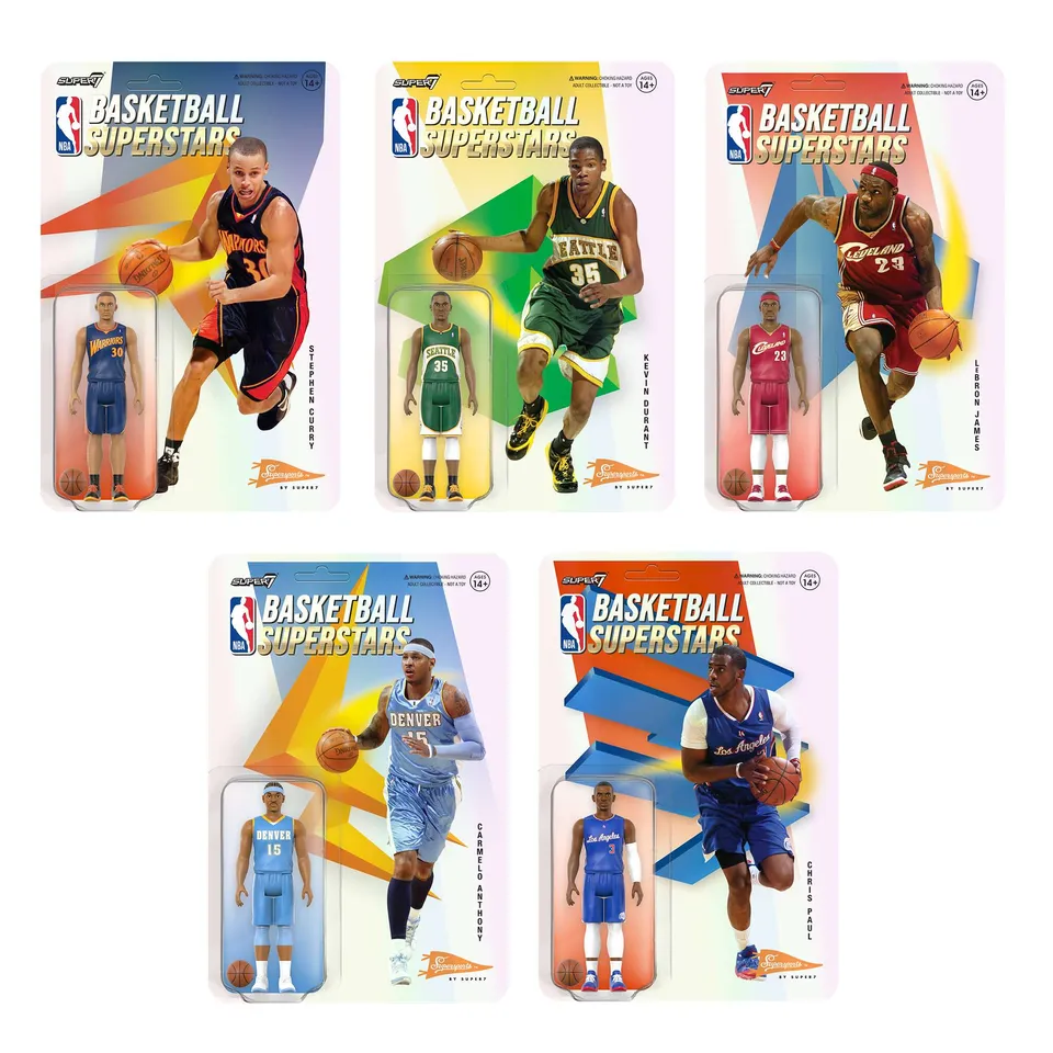 Super7 NBA Hardwood Classics set 5 figurine baschet